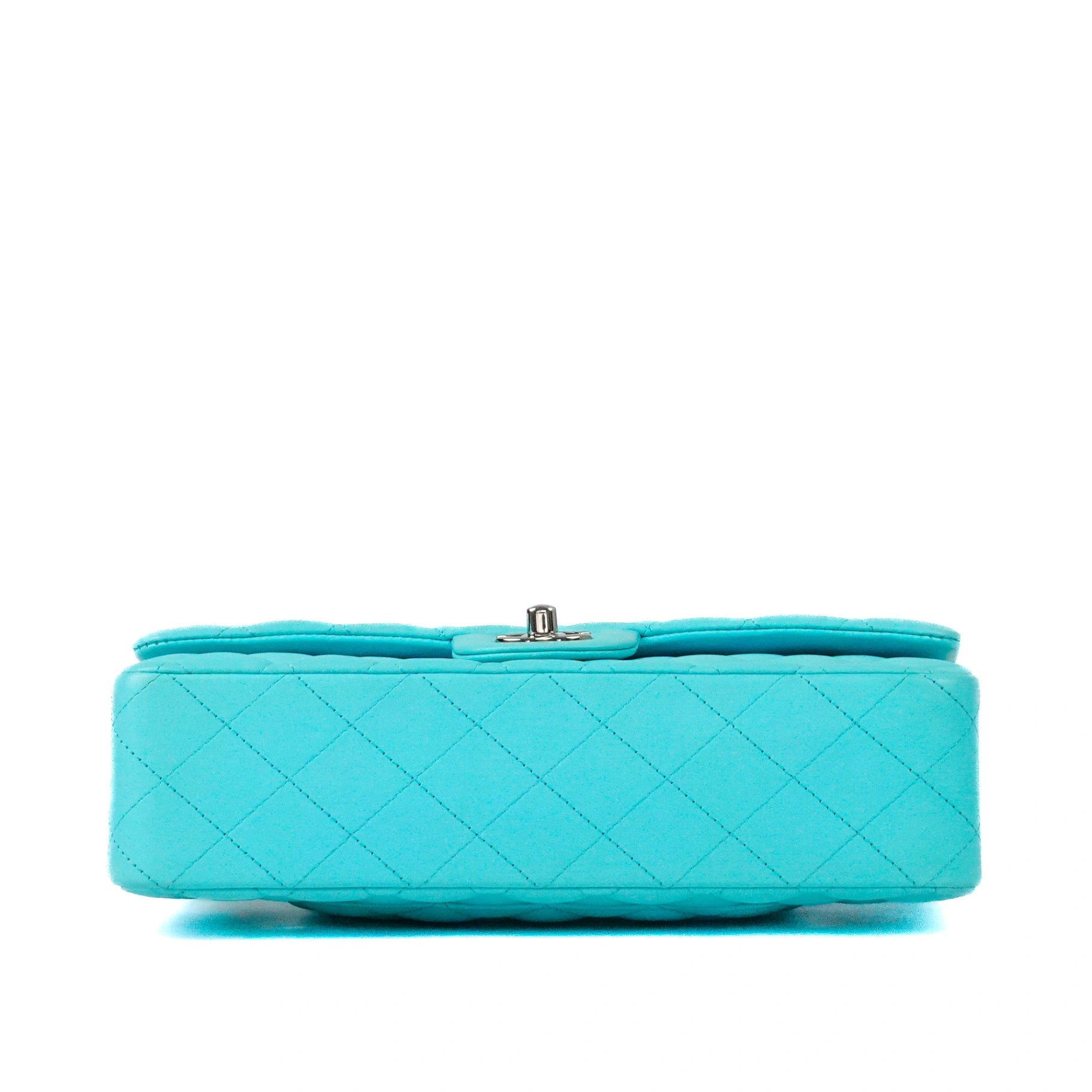 Chanel Timeless Classic in Turquoise Lambskin Leather SHW