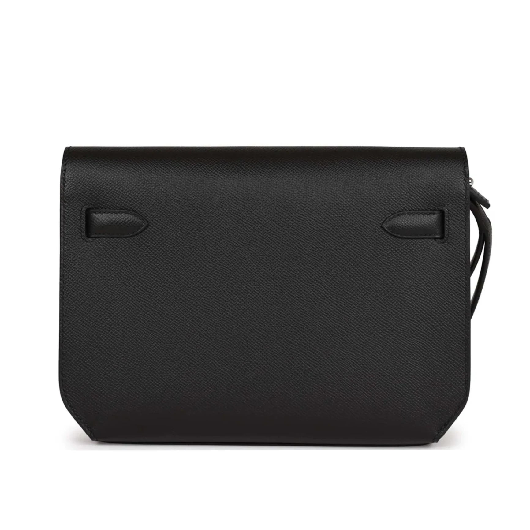 Hermès Kelly Depeches 25 Black Epsom Palladium Hardware