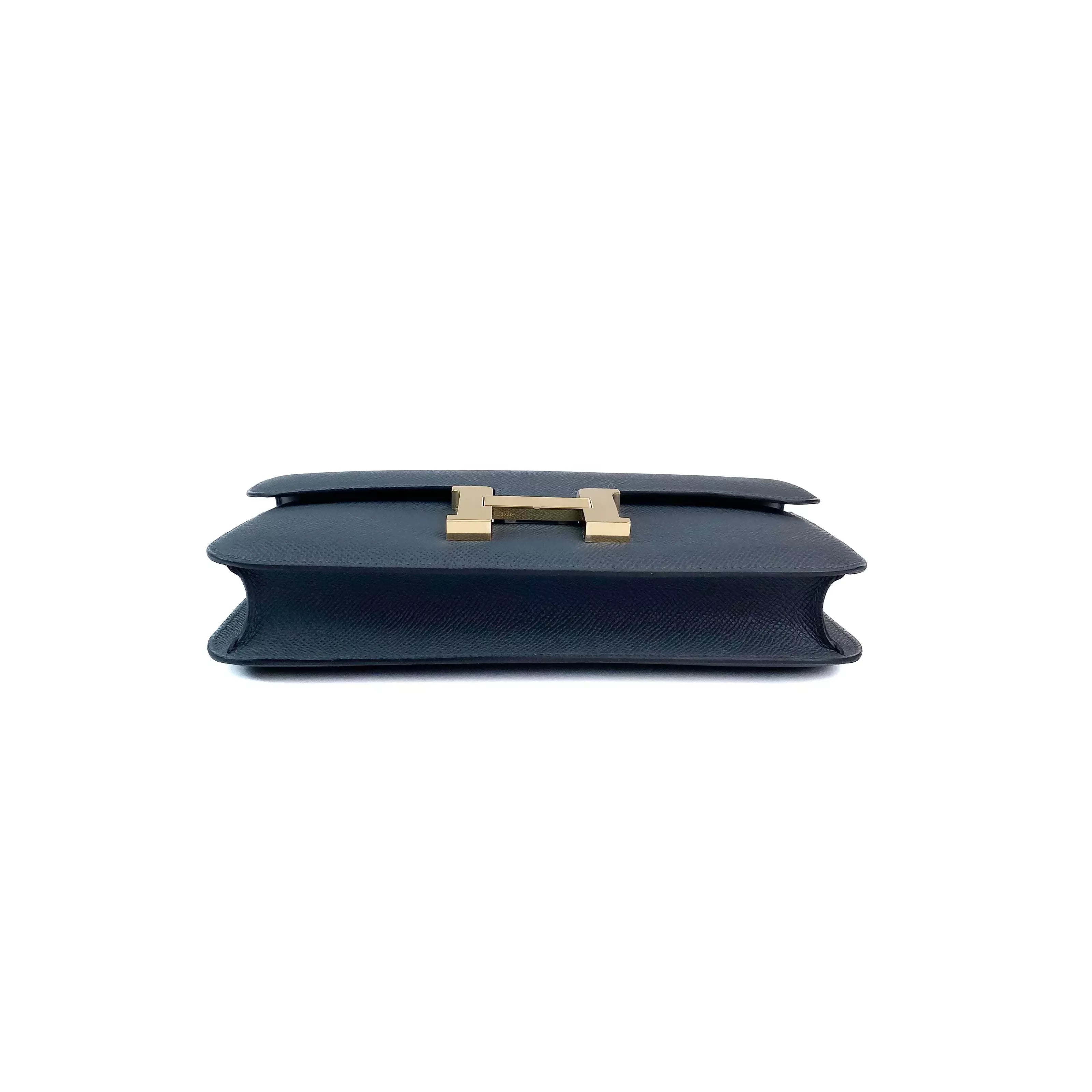 Hermes Constance Elan in Bleu De Malte Epsom GHW 5