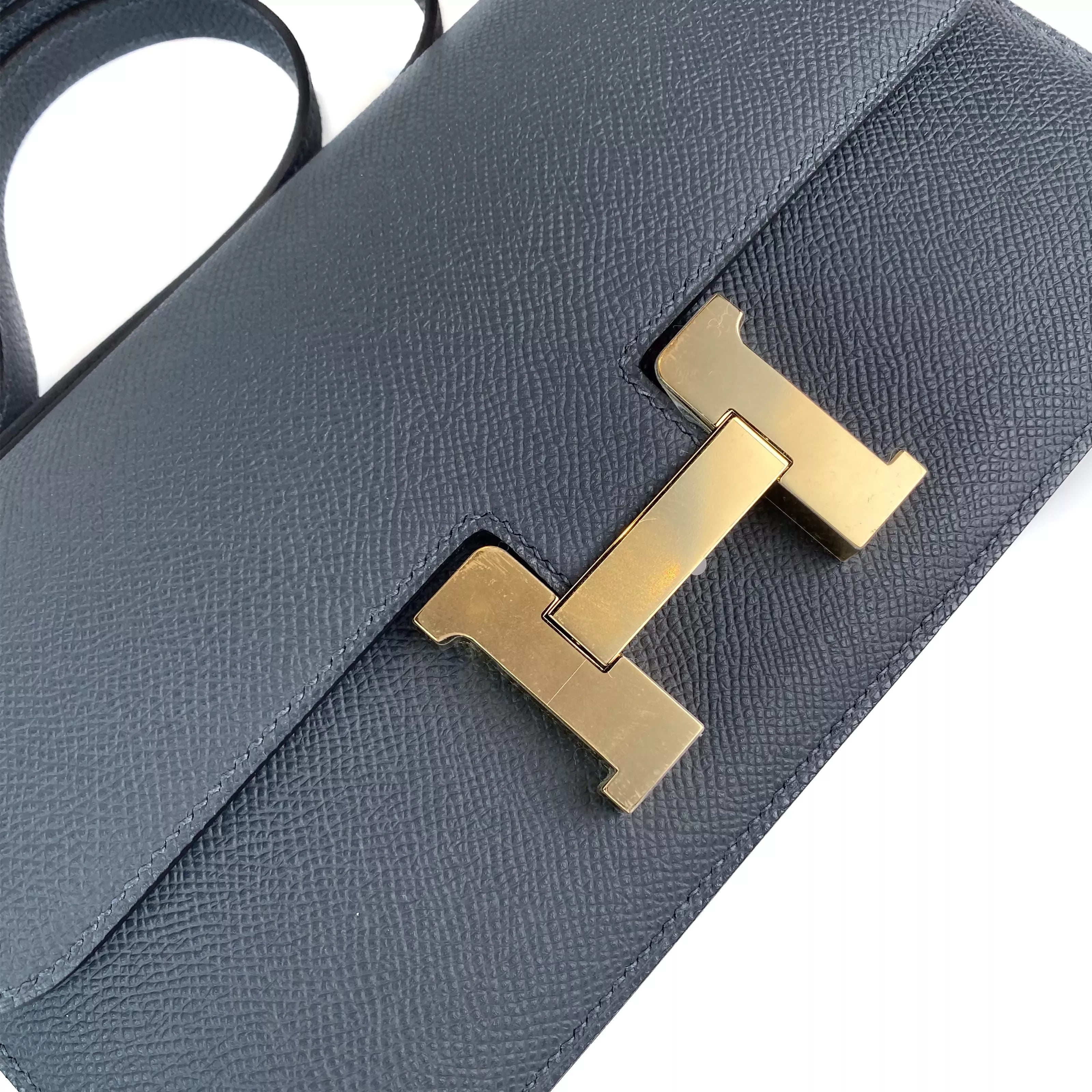 Hermes Constance Elan in Bleu De Malte Epsom GHW 7