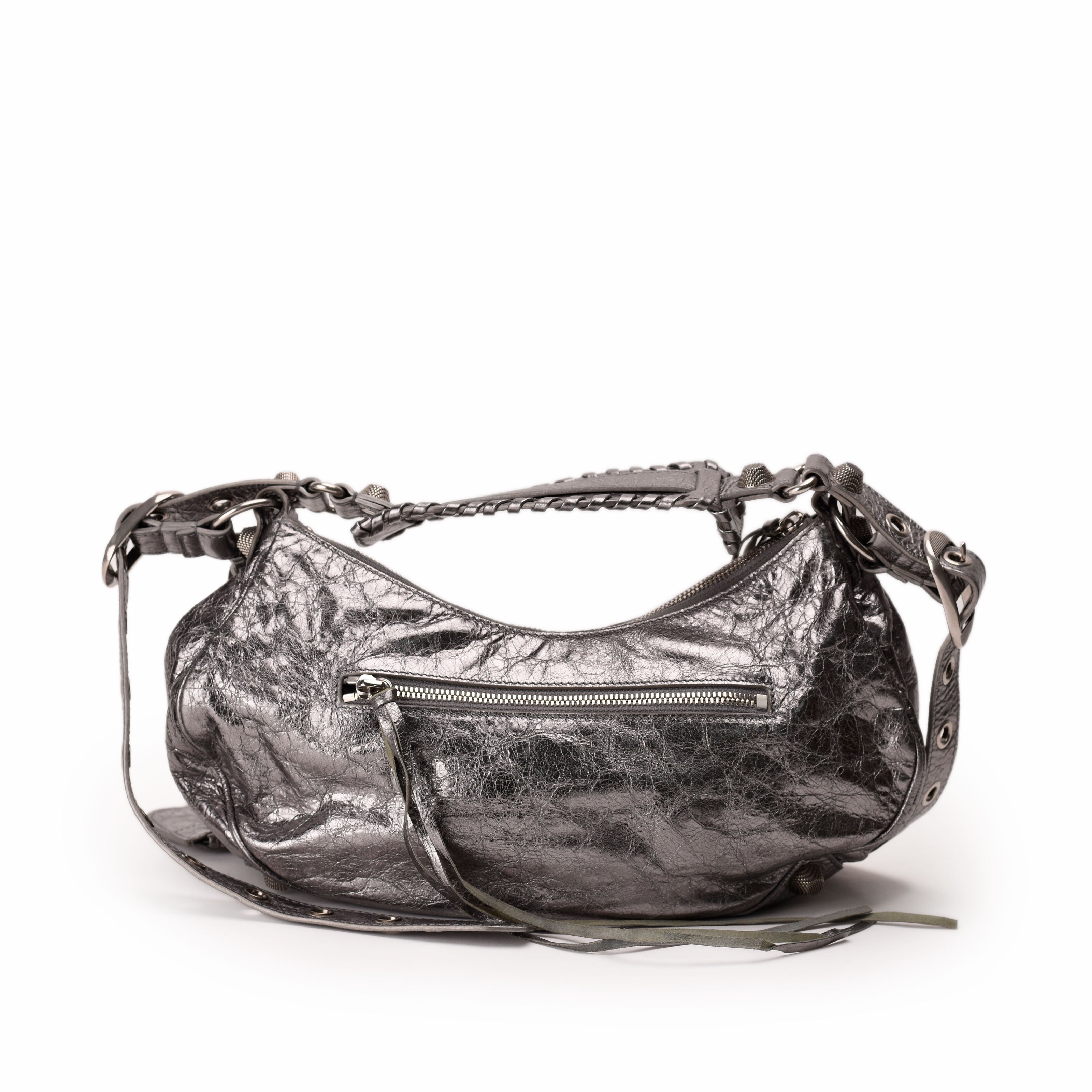 Balenciaga Le Cagole Shoulder Bag Small Silver