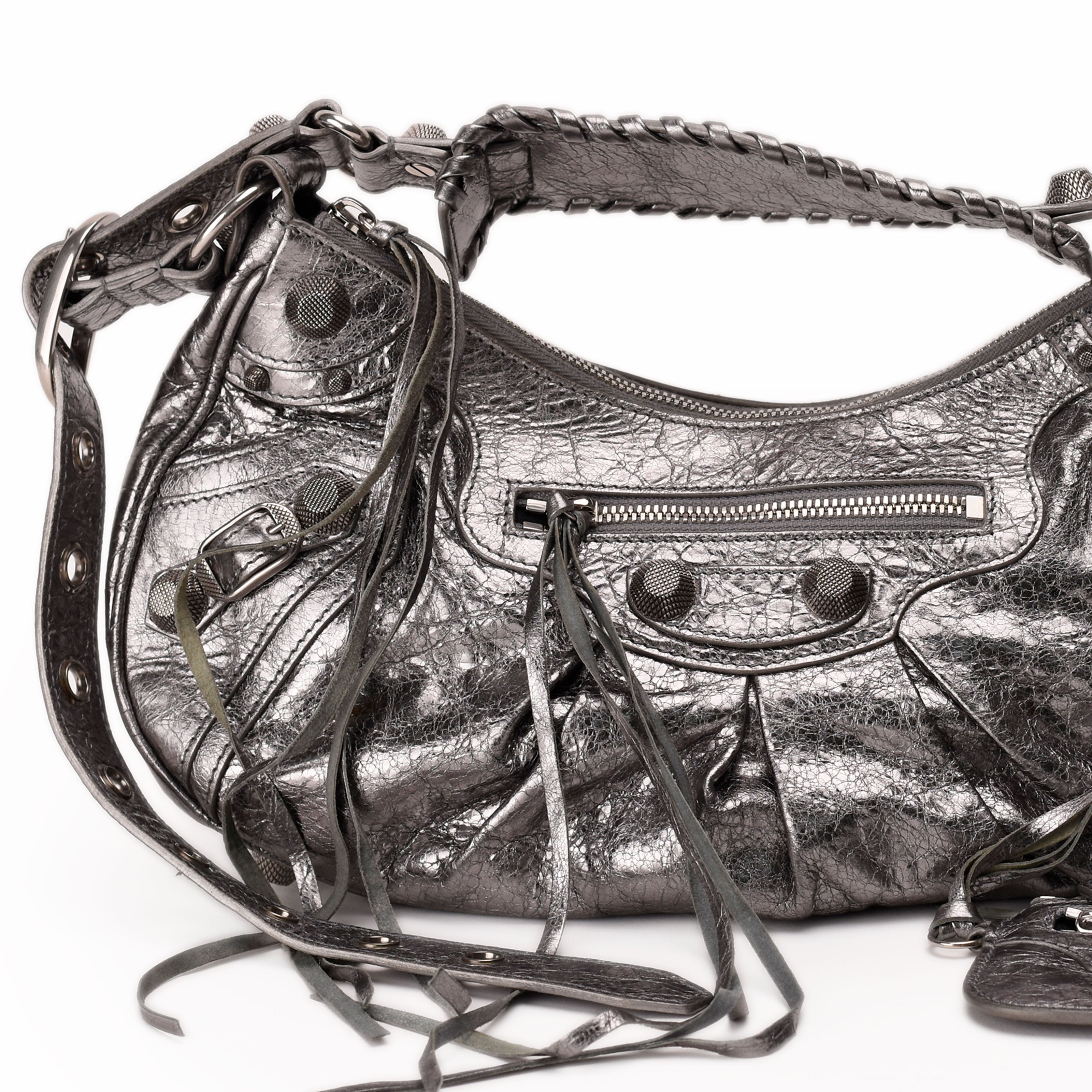 Balenciaga Le Cagole Shoulder Bag Small Silver