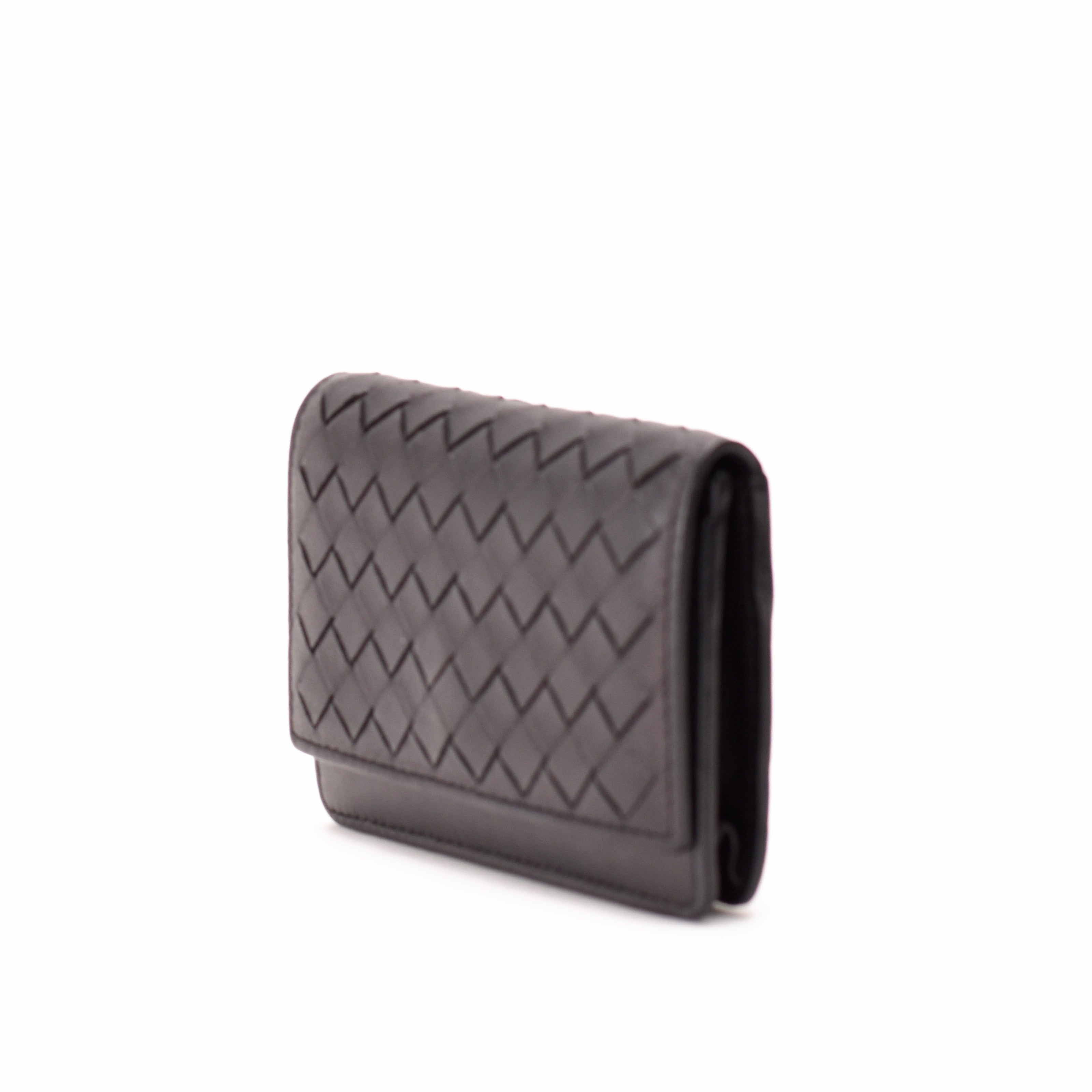 Bottega Veneta Intrecciato Piccolo Black Business Card Case