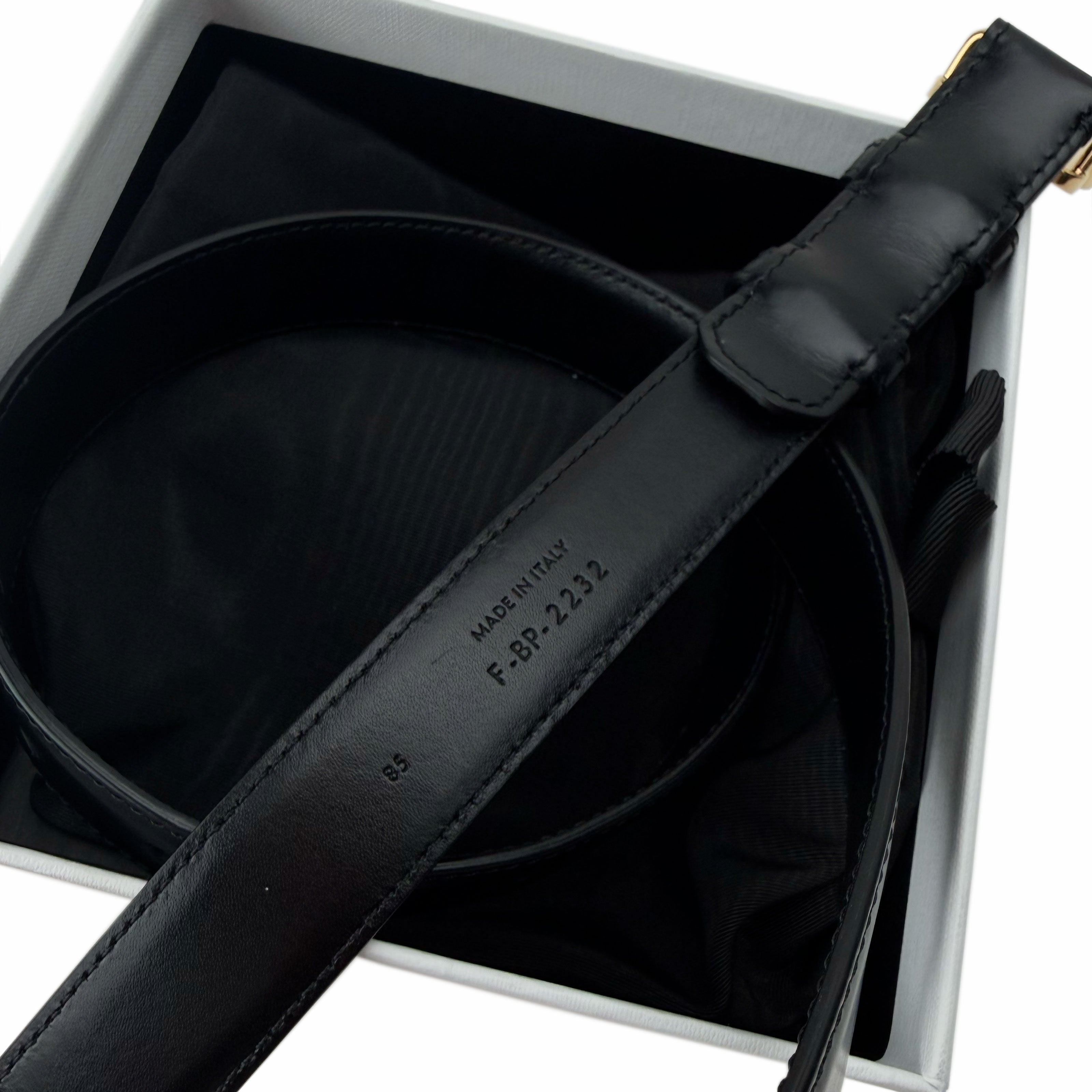 Celine Triomphe Black Belt 85