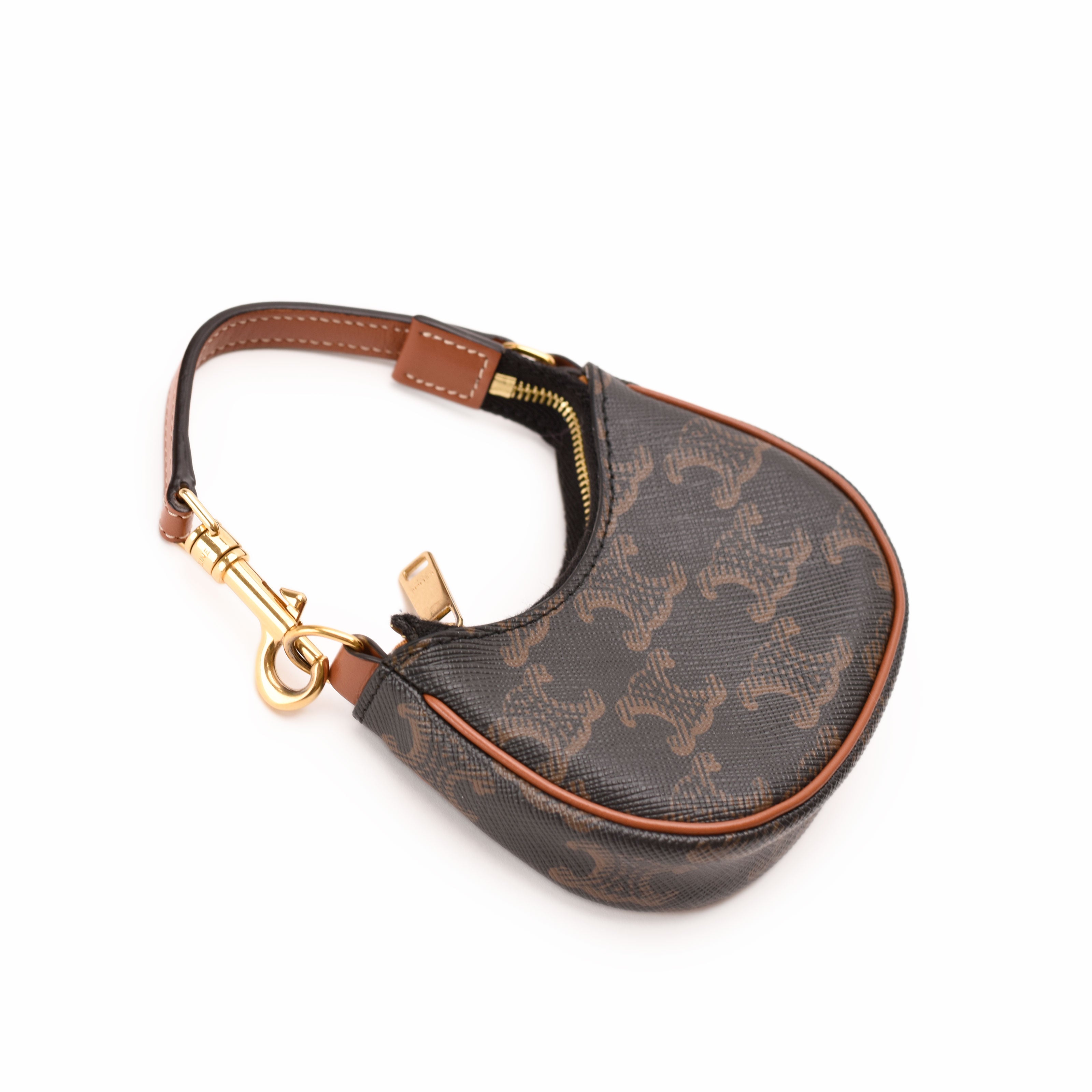 Celine Micro Ava Bag Charm in Triomphe Canvas