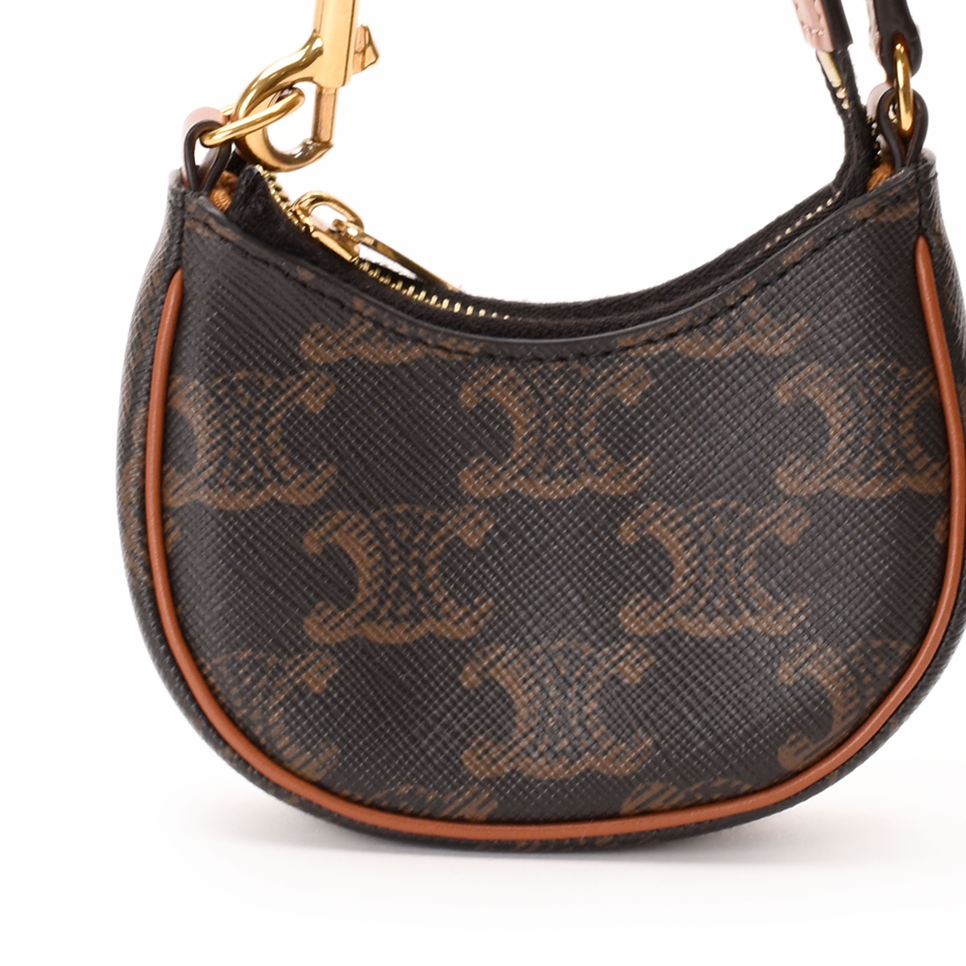Celine Micro Ava Bag Charm in Triomphe Canvas
