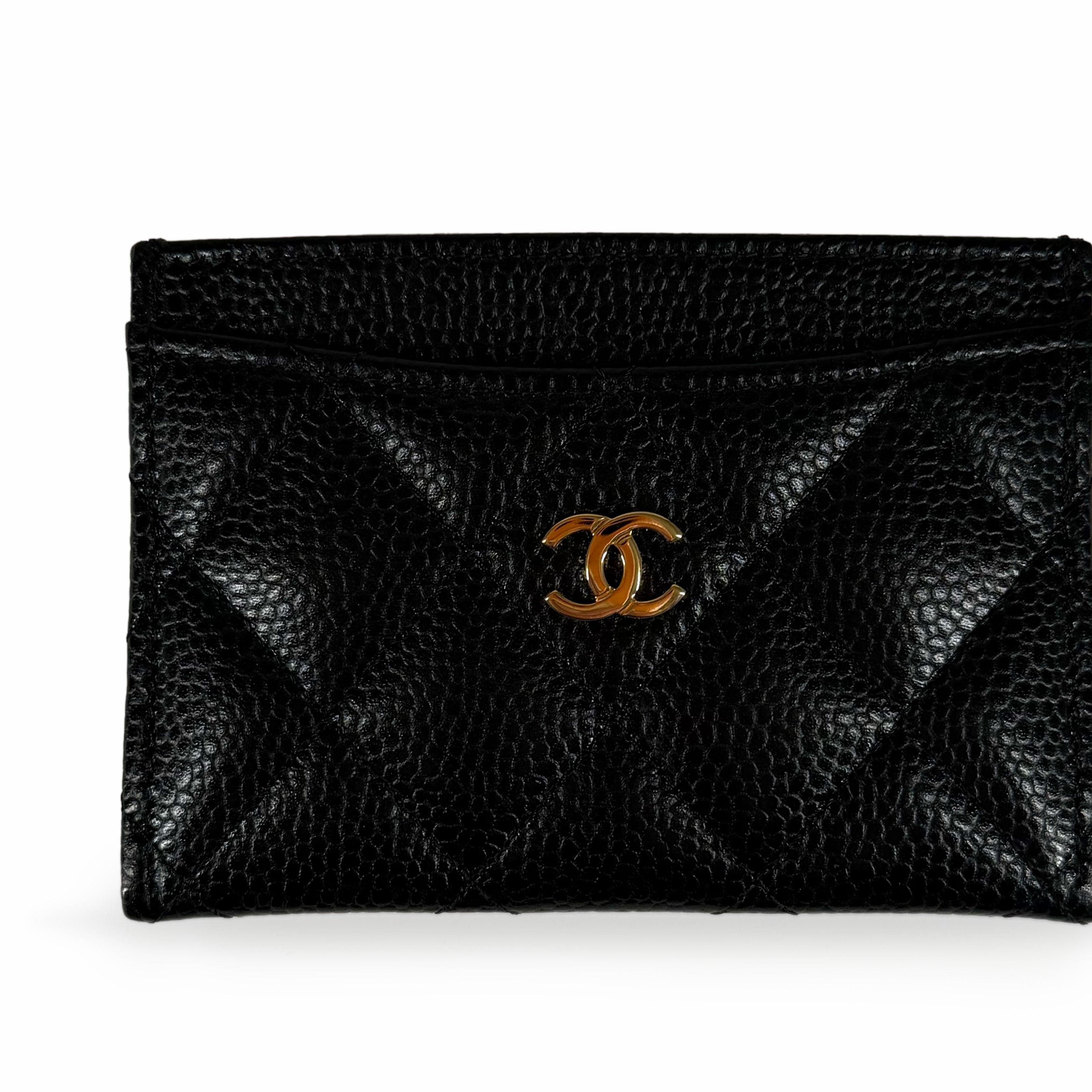 Chanel Classic Card Holder Black Caviar GHW