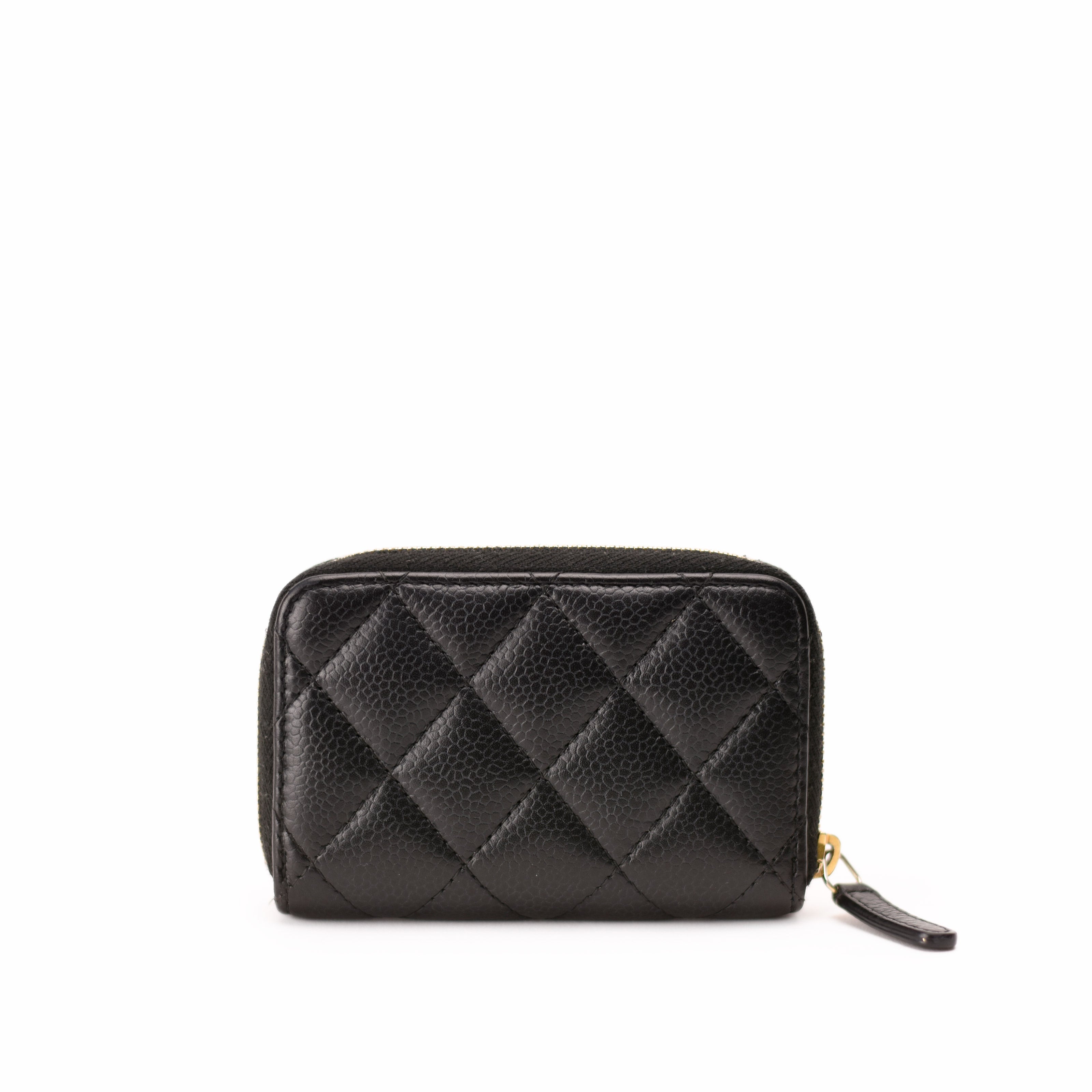 Chanel Classic CC Zippy Wallet Black Caviar GHW