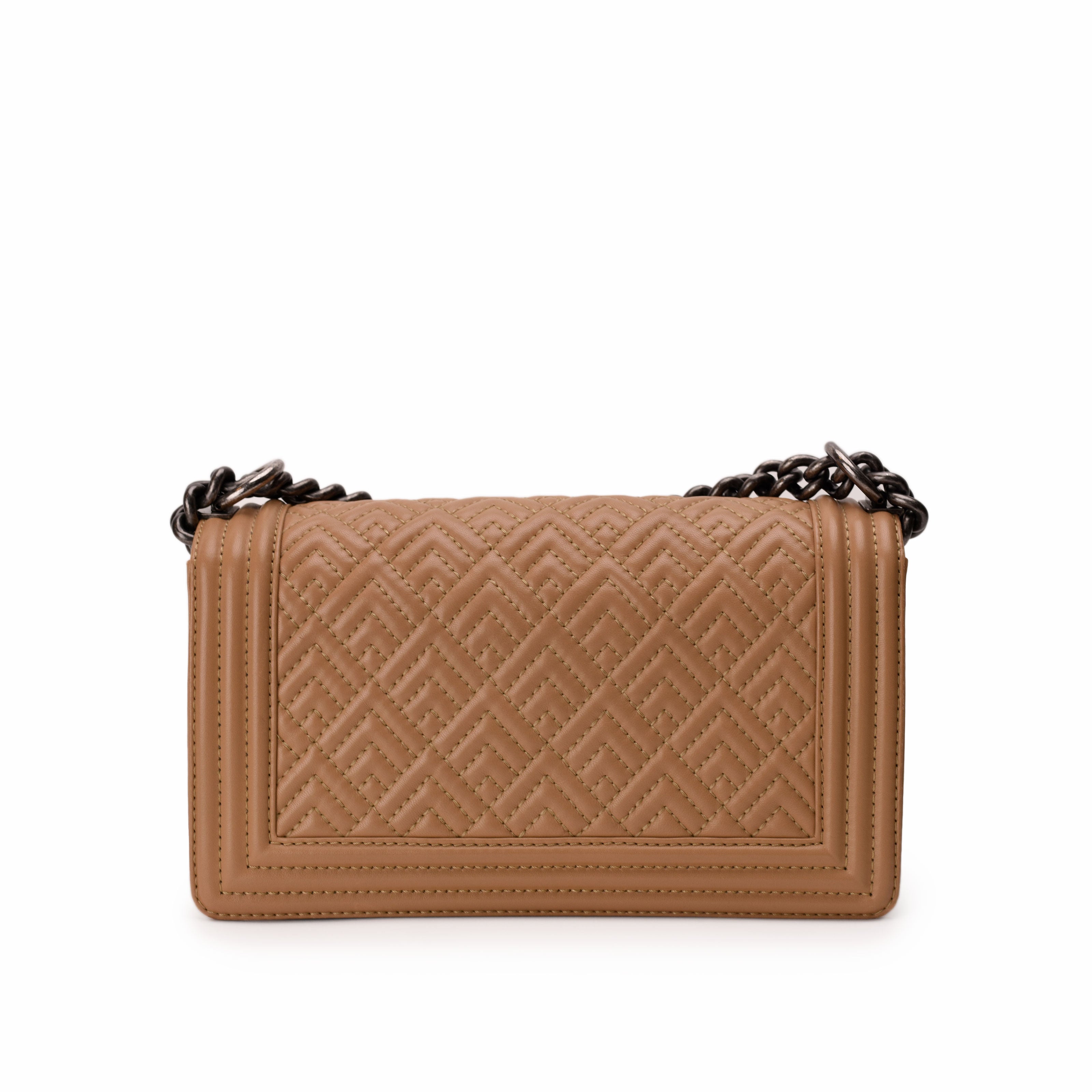 Chanel Boy Medium Beige Quilted Pattern RHW