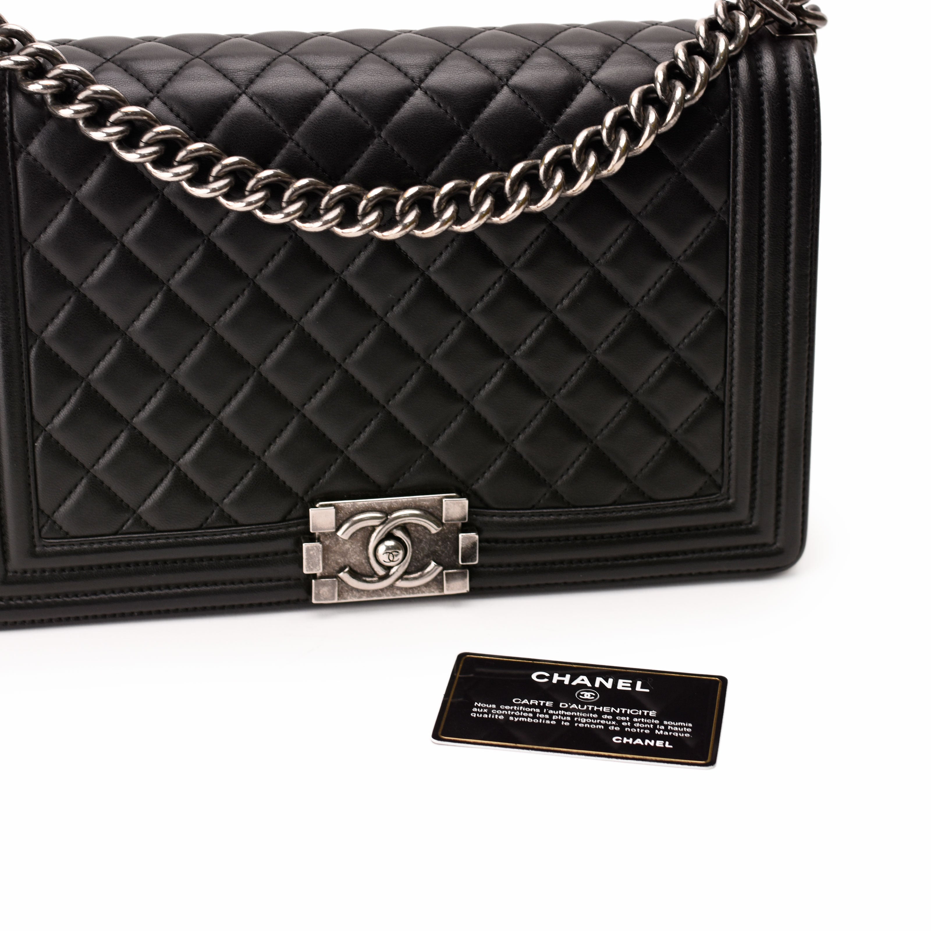Chanel Boy New Medium Black Lambskin RHW