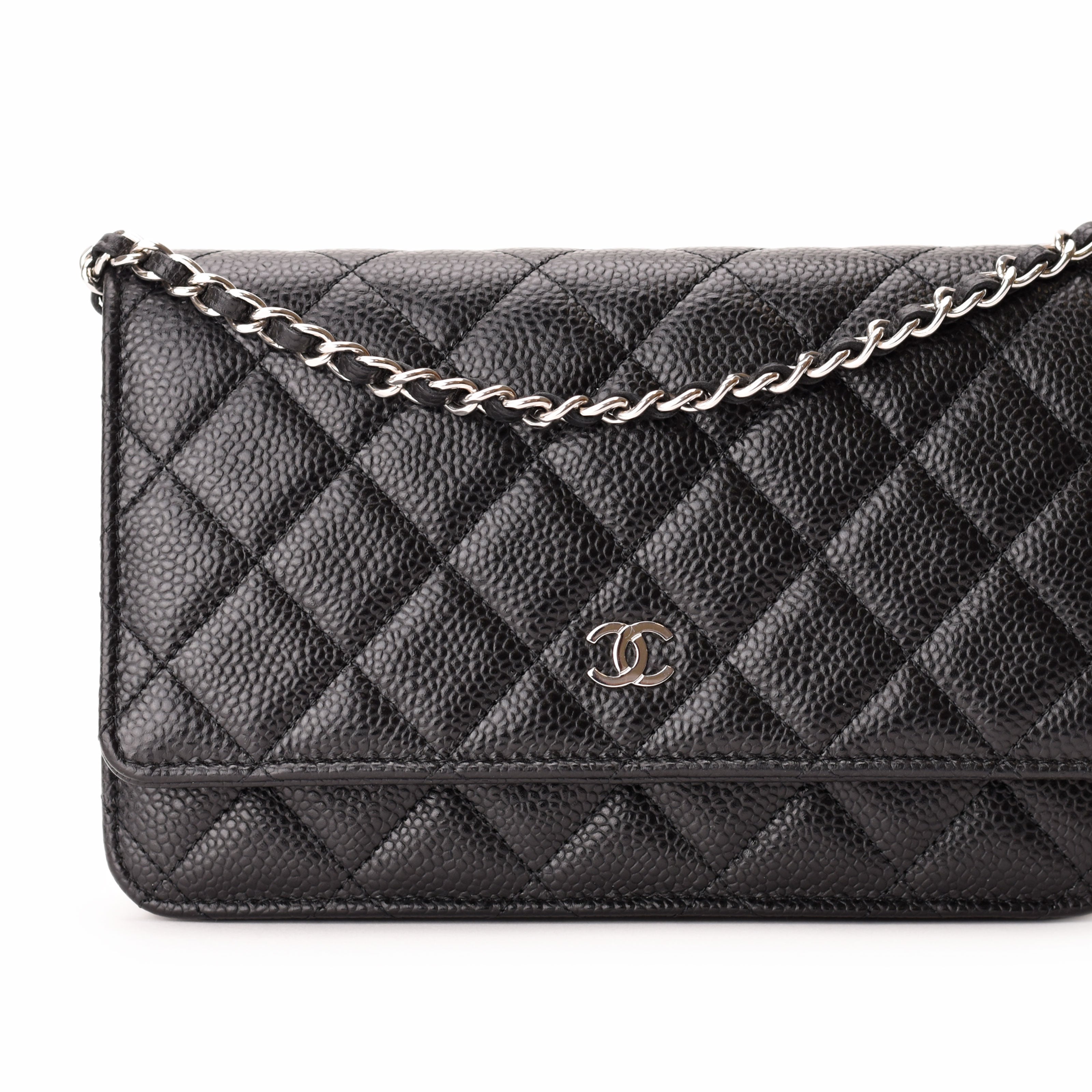 Chanel WOC Black Caviar SHW
