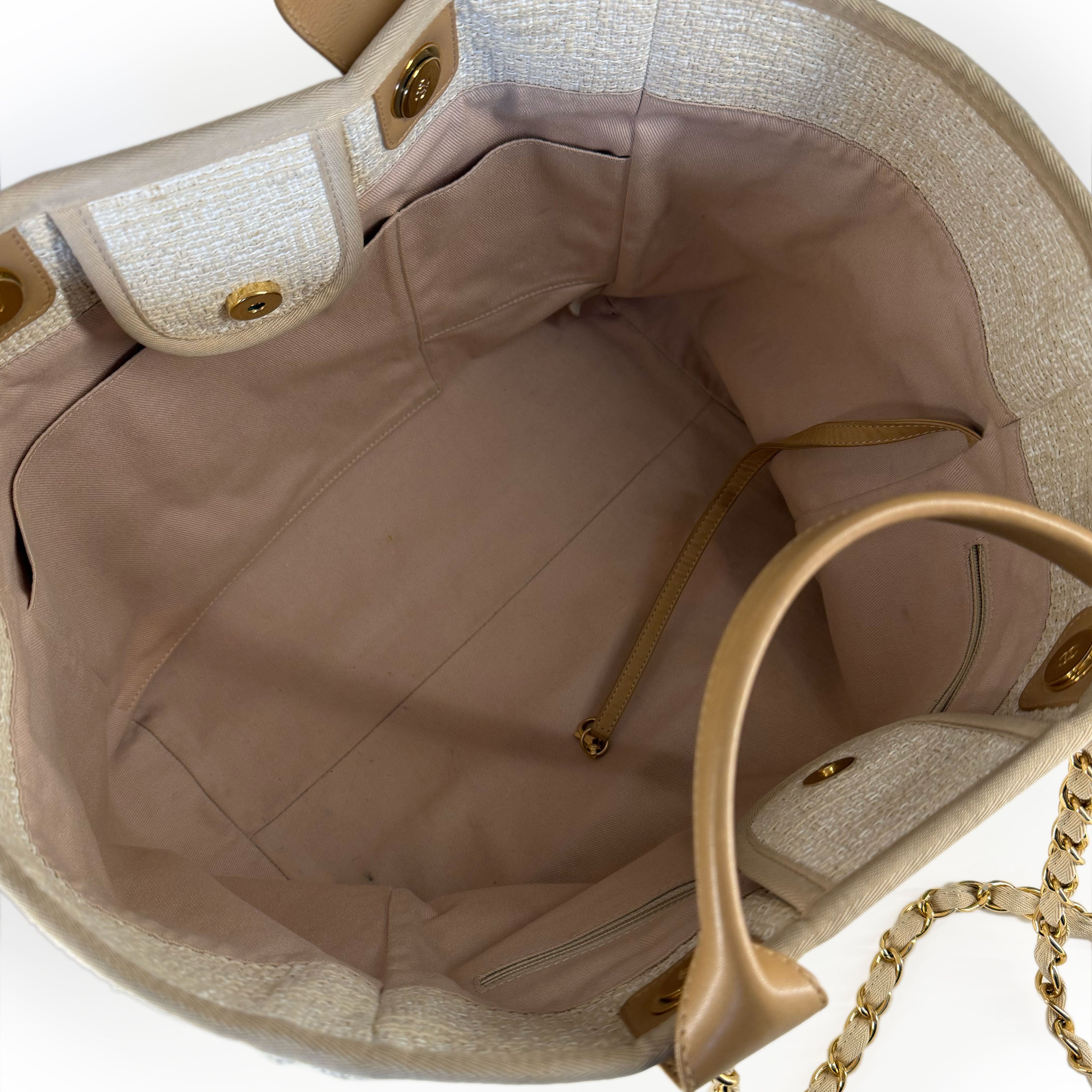 Chanel Deauville Beige Tote Medium