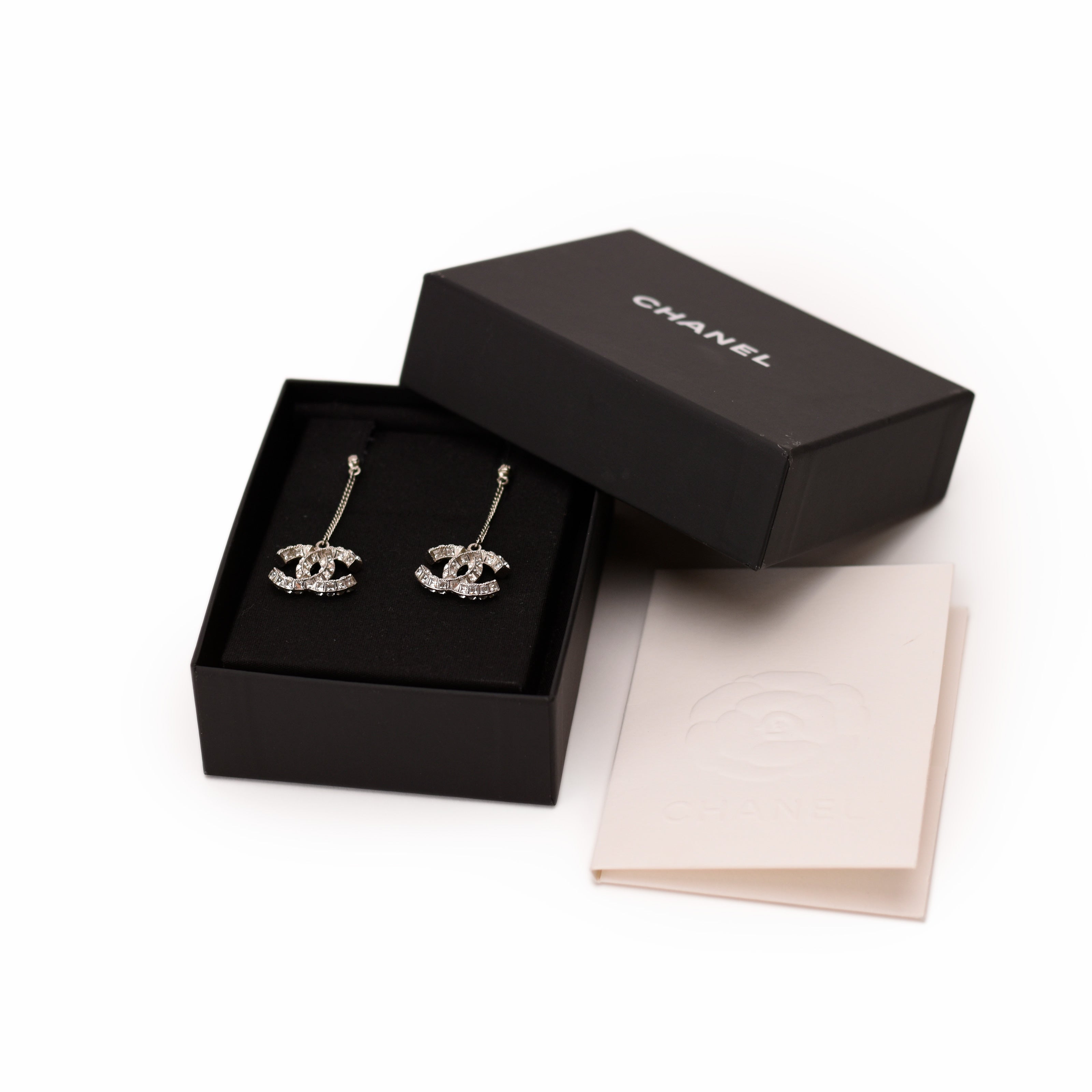 Chanel CC Baguette Chain Drop Earring