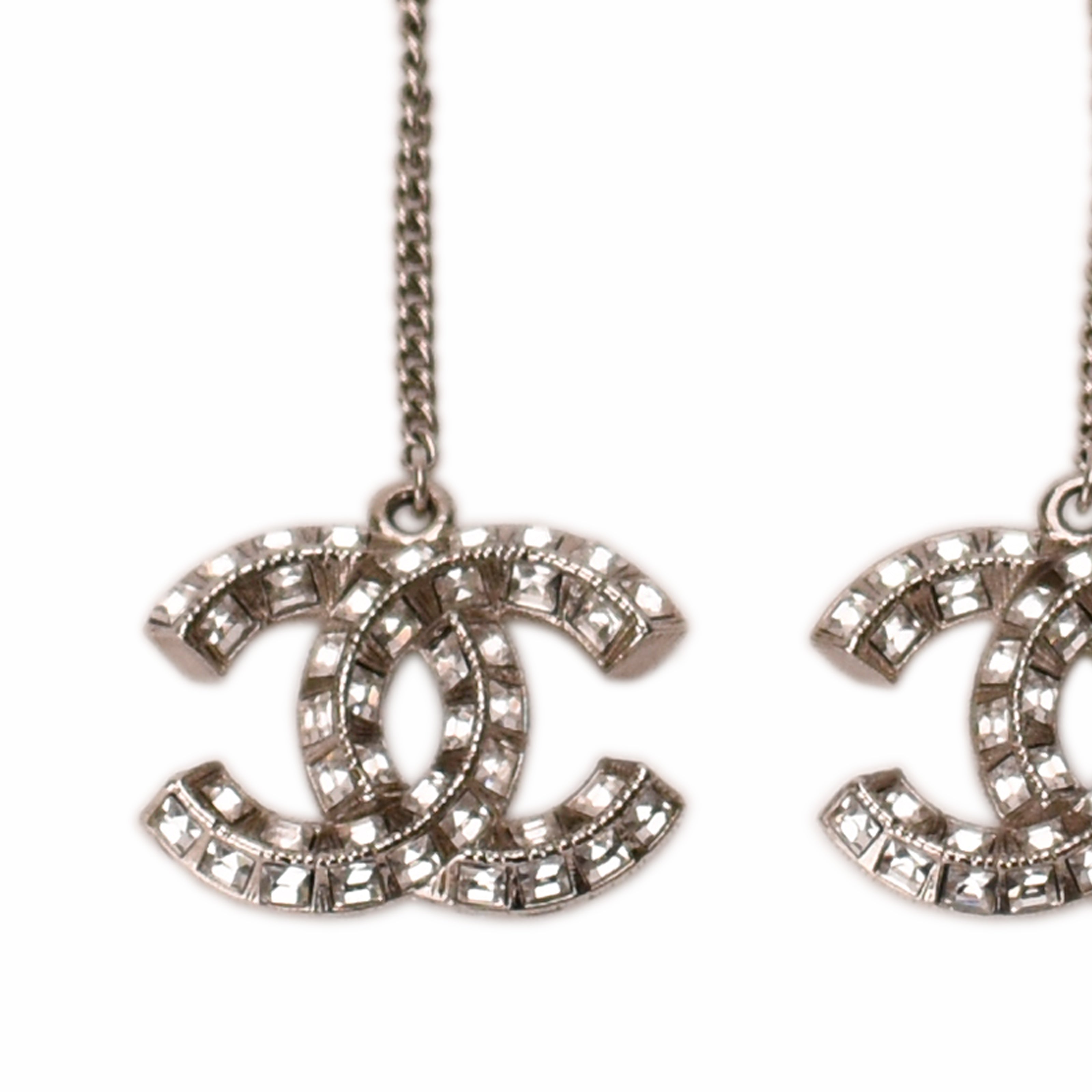 Chanel CC Baguette Chain Drop Earring