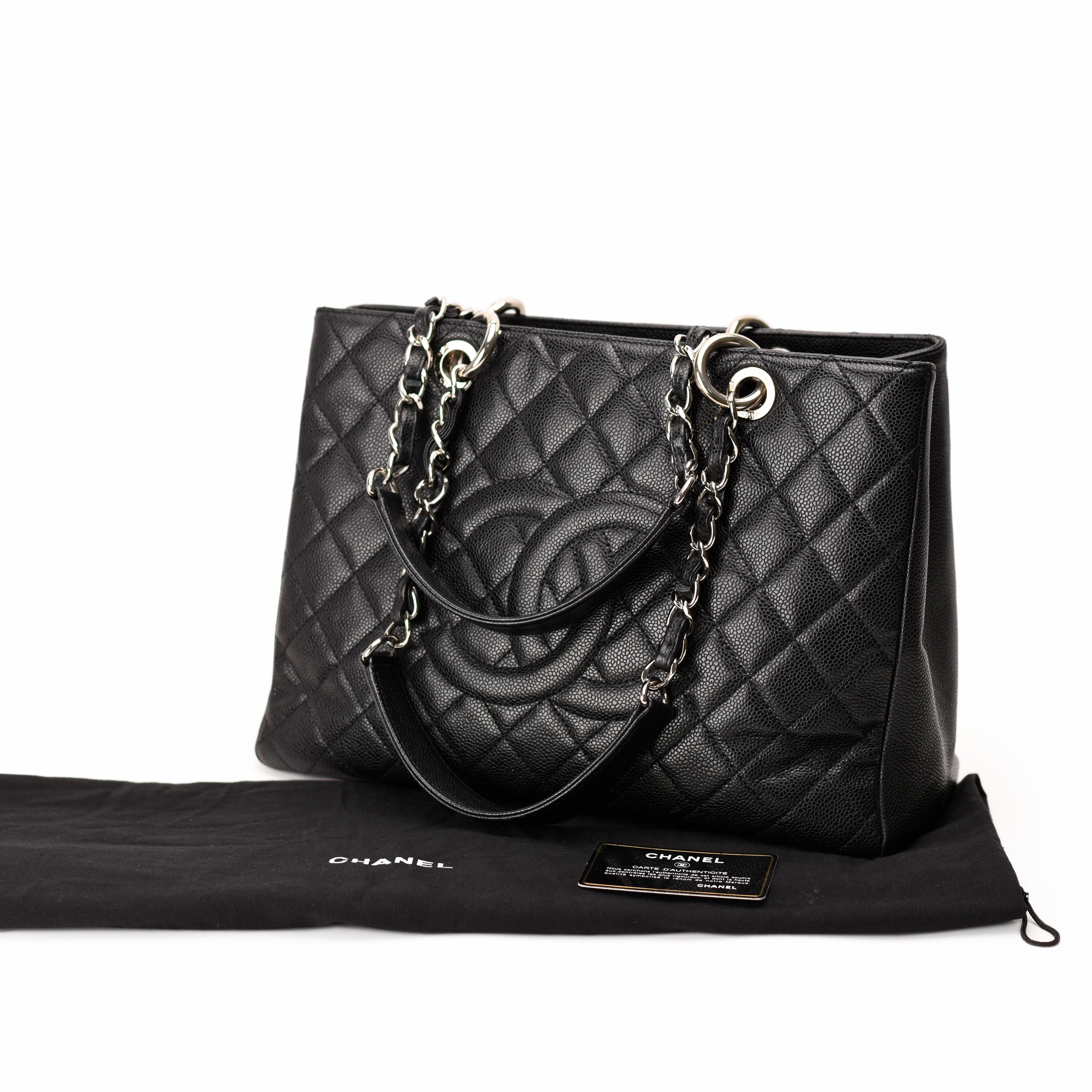 Chanel GST Black Caviar SHW