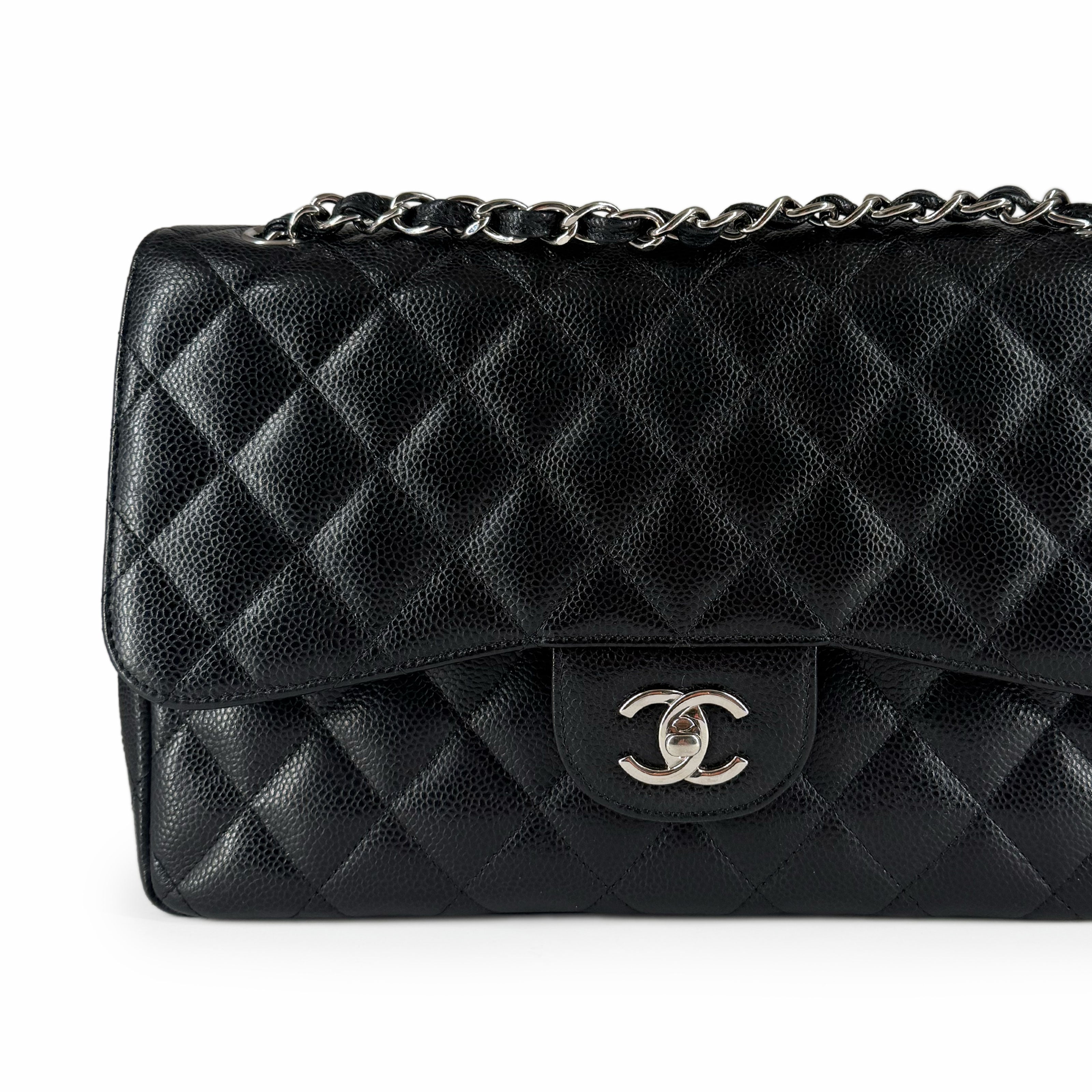 Chanel Timeless Jumbo Black Caviar SHW