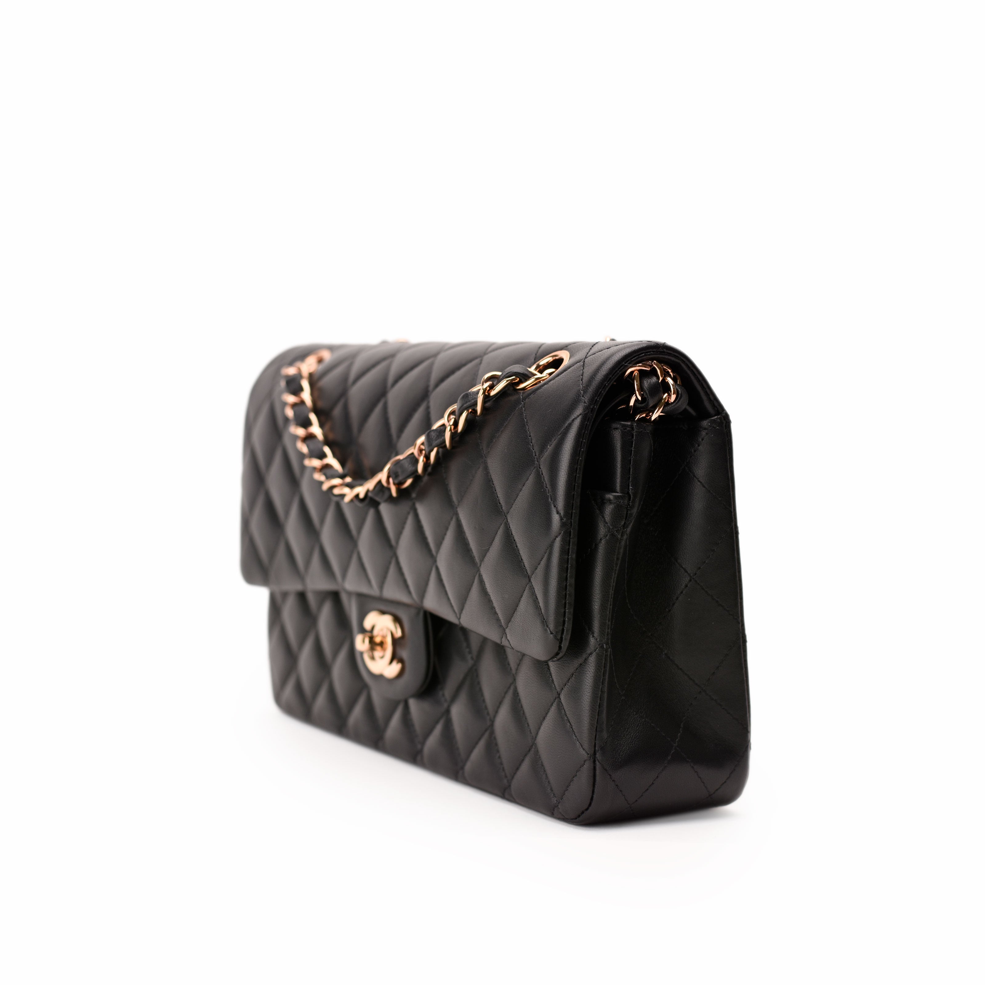 Chanel Timeless Medium Black Lambskin RHW