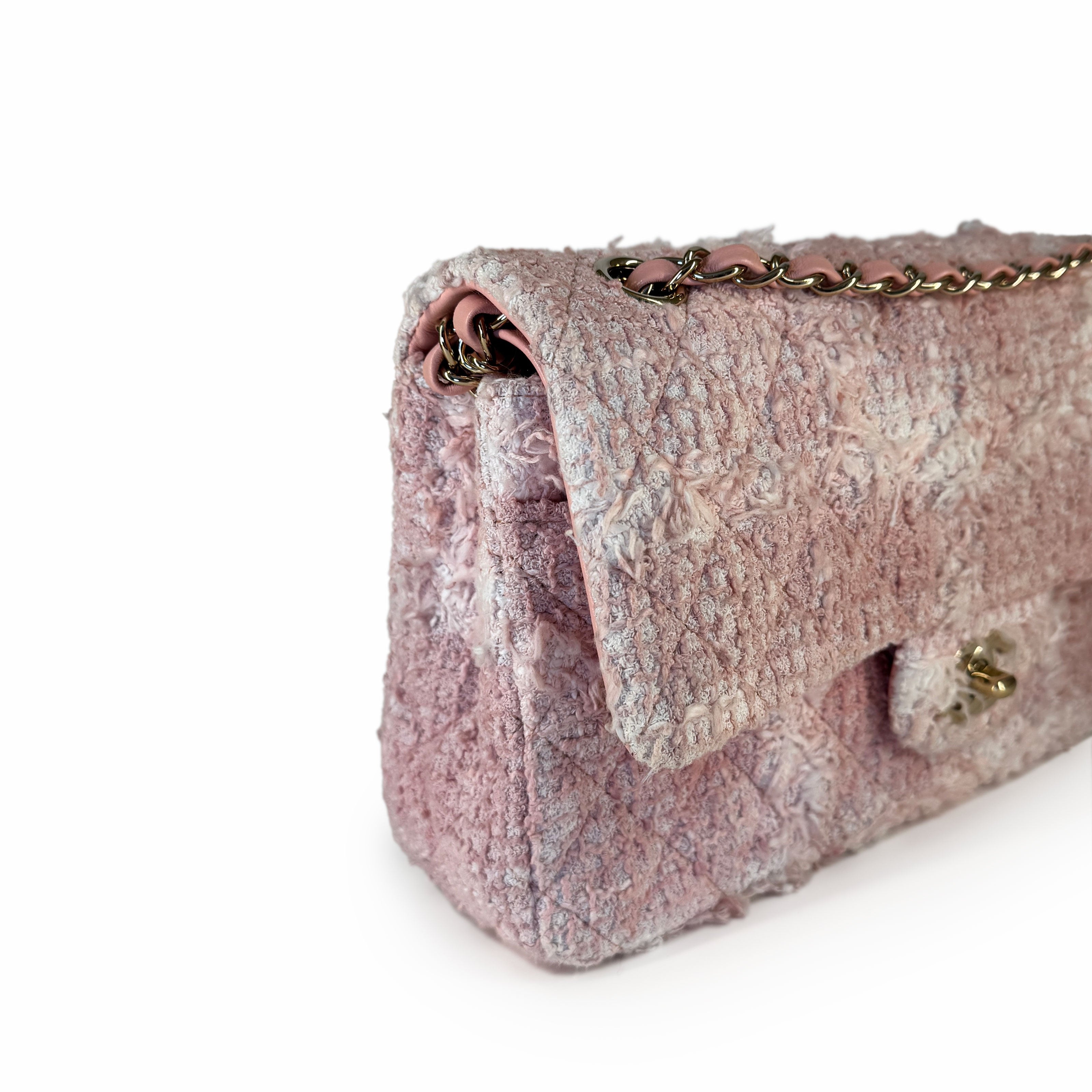 Chanel Timeless Medium Light Pink Tweed CHW