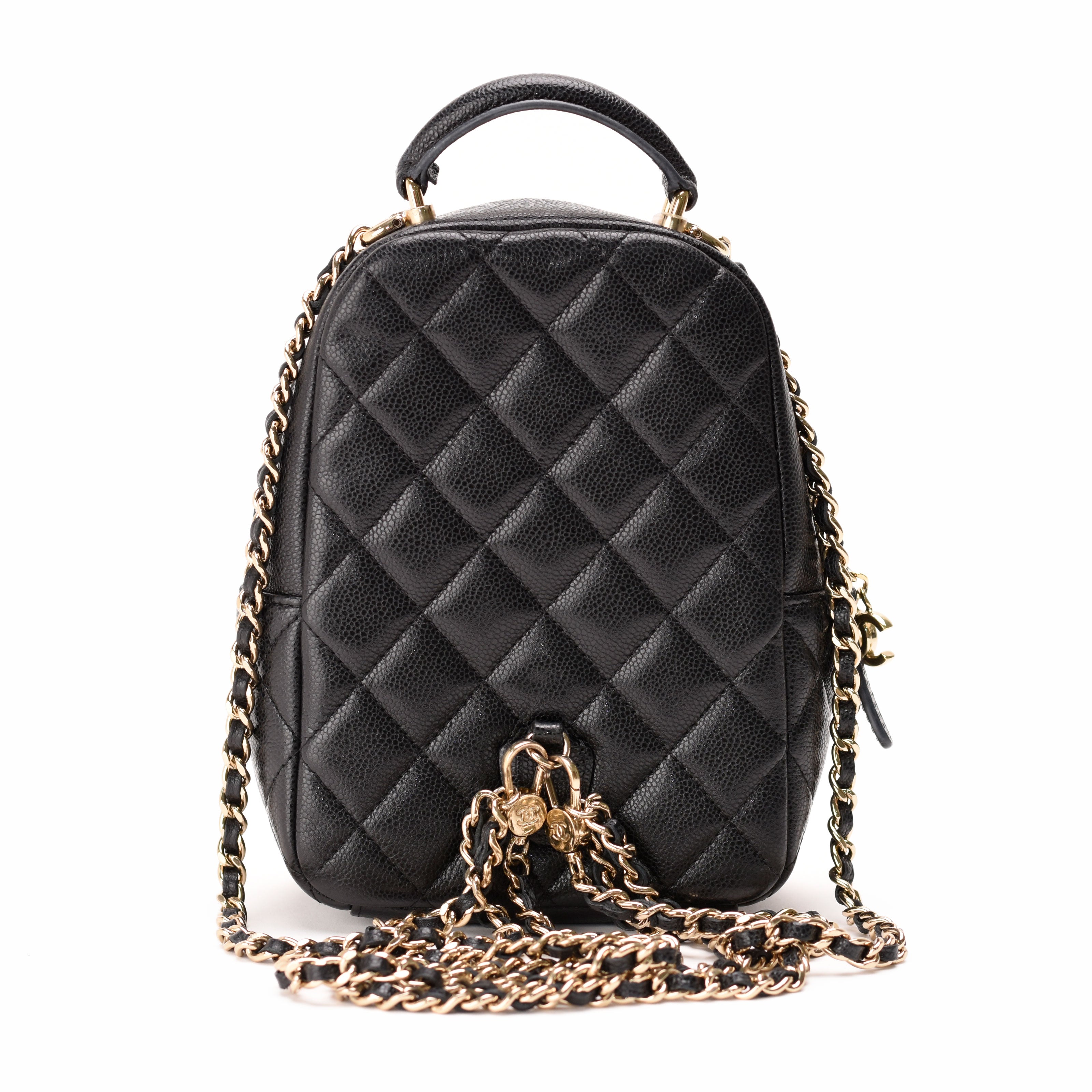 Chanel Matelasse Mini Backpack Black Caviar CHW