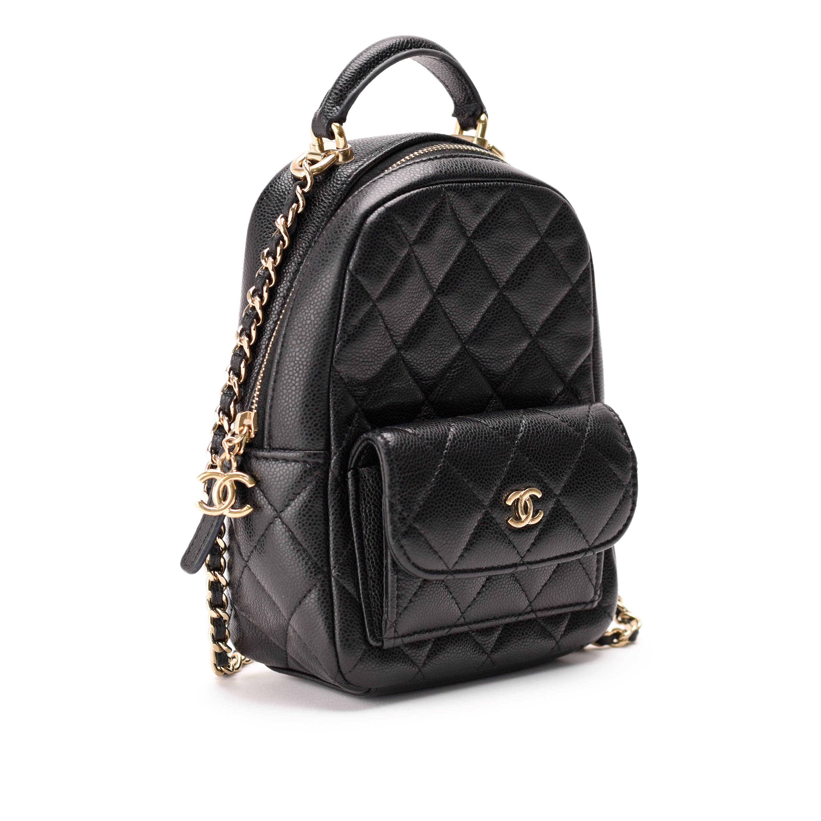 Chanel Matelasse Mini Backpack Black Caviar CHW