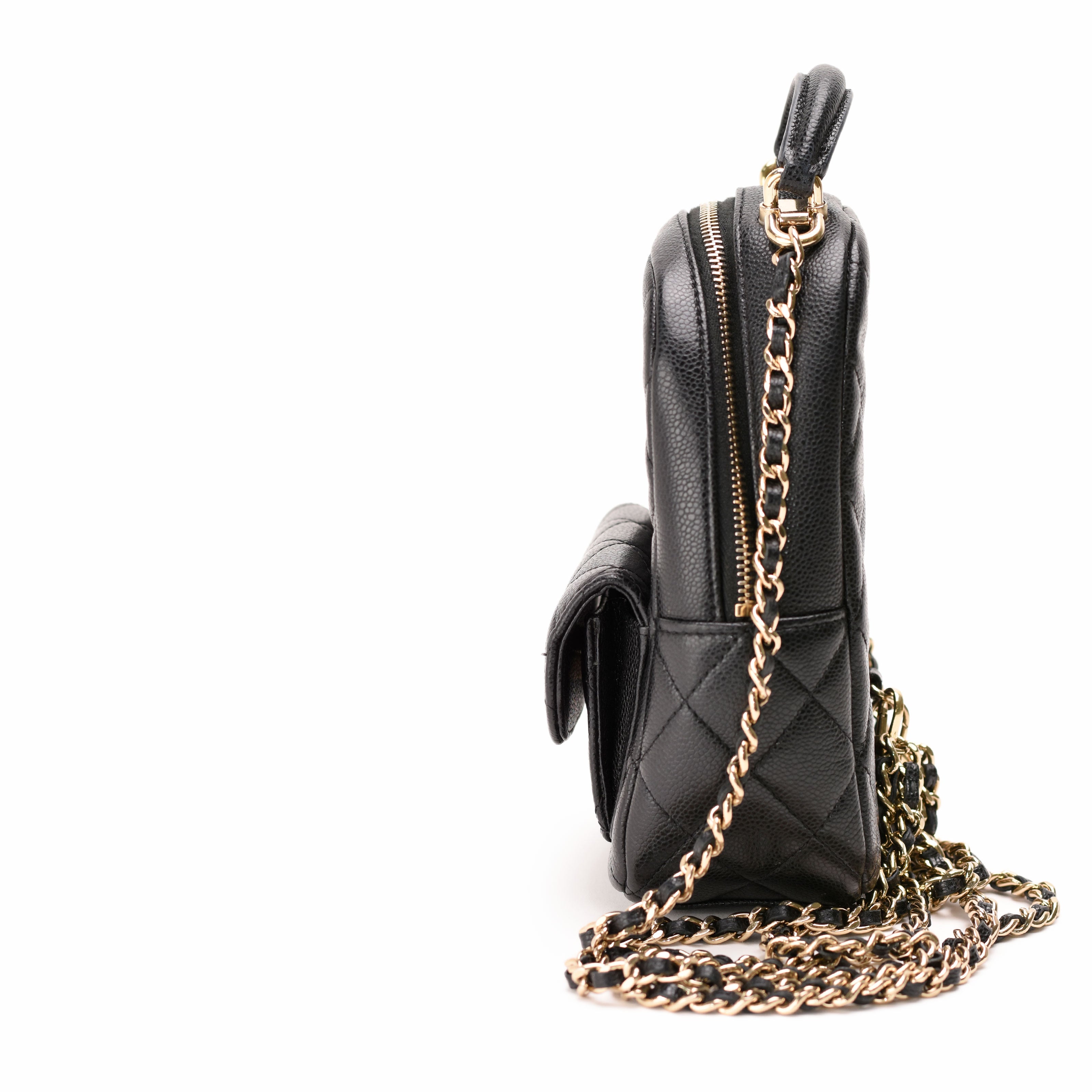 Chanel Matelasse Mini Backpack Black Caviar CHW