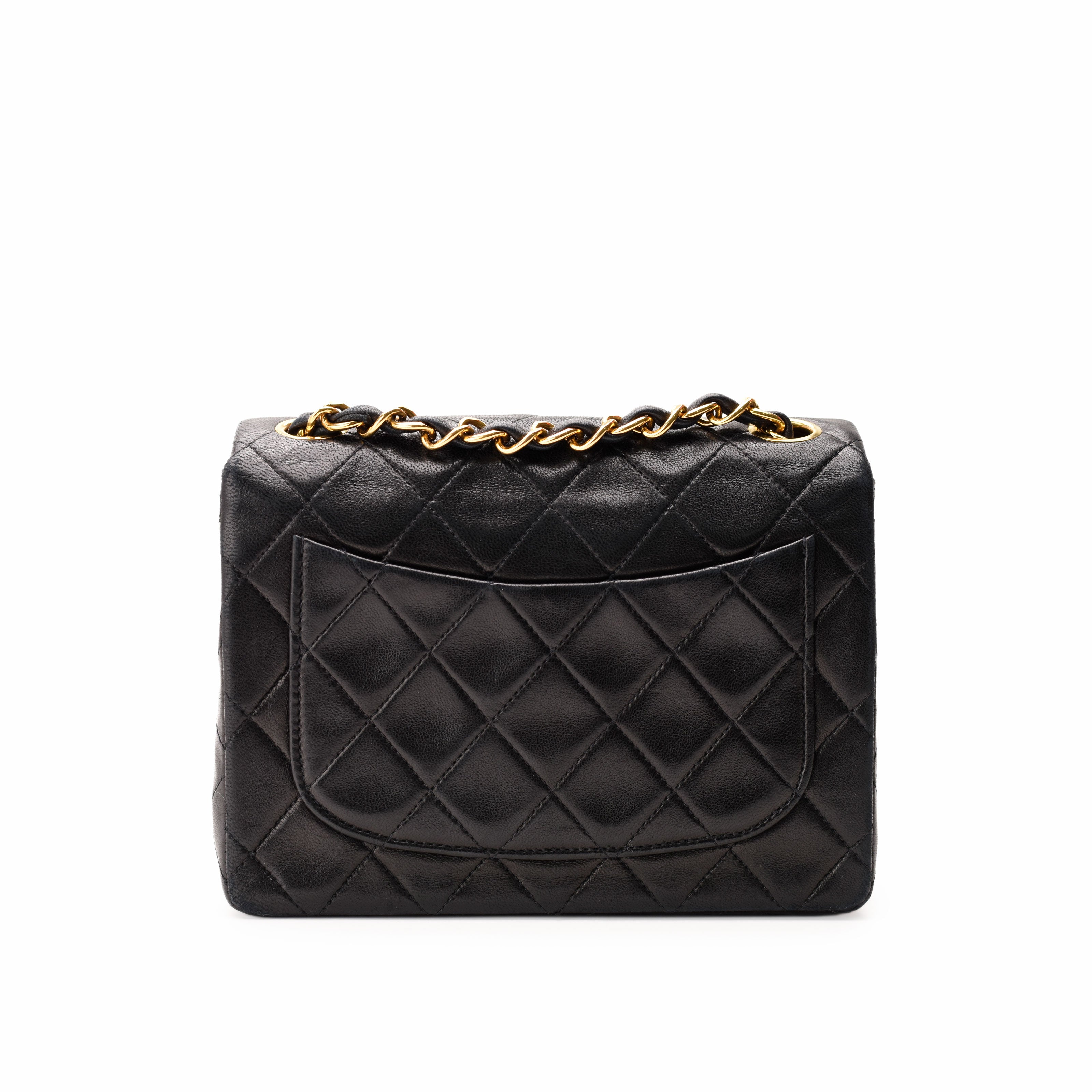 Chanel Mini Square Vintage Black Lambskin 24K GHW