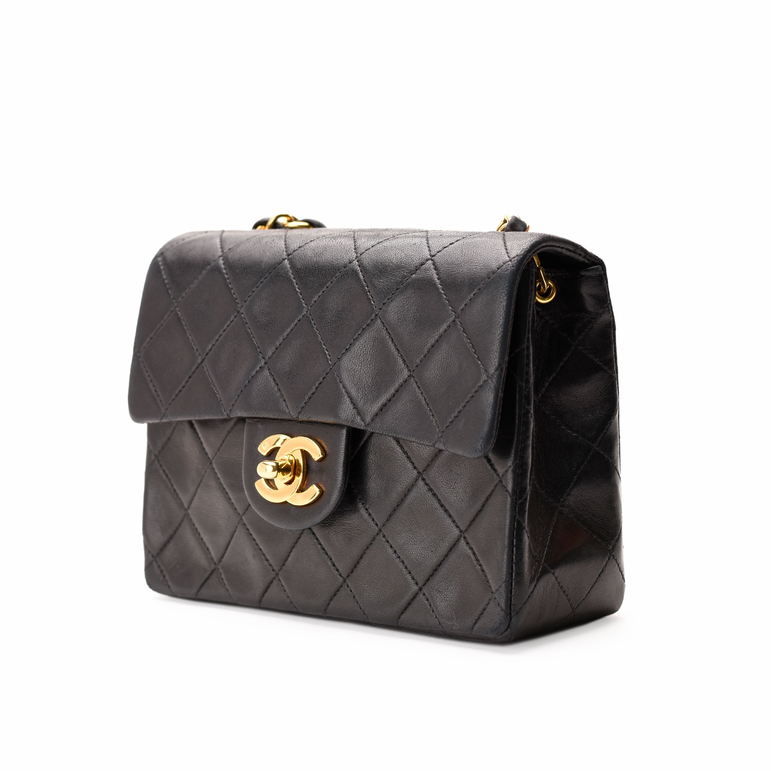 Chanel Mini Square Vintage Black Lambskin 24K GHW