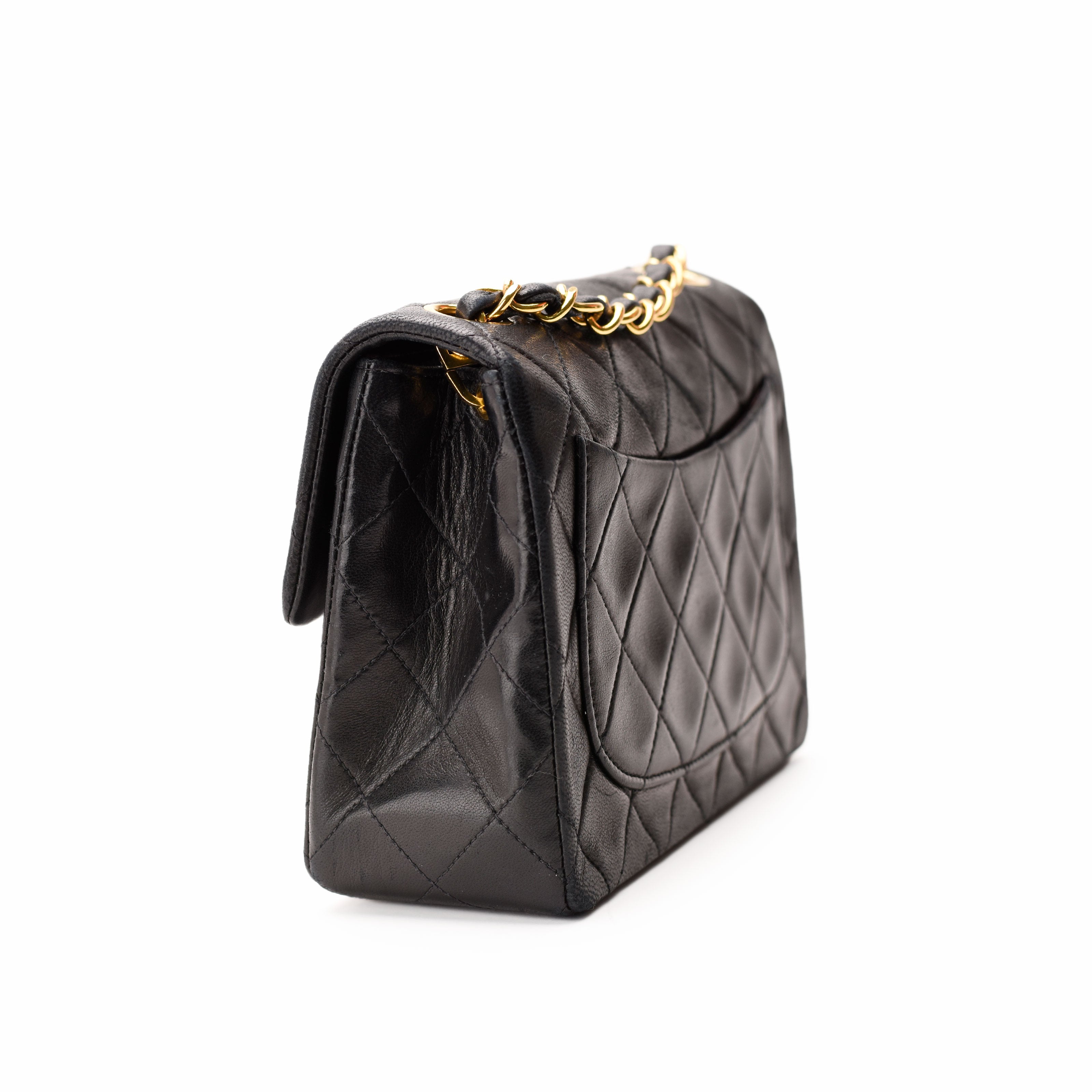 Chanel Mini Square Vintage Black Lambskin 24K GHW