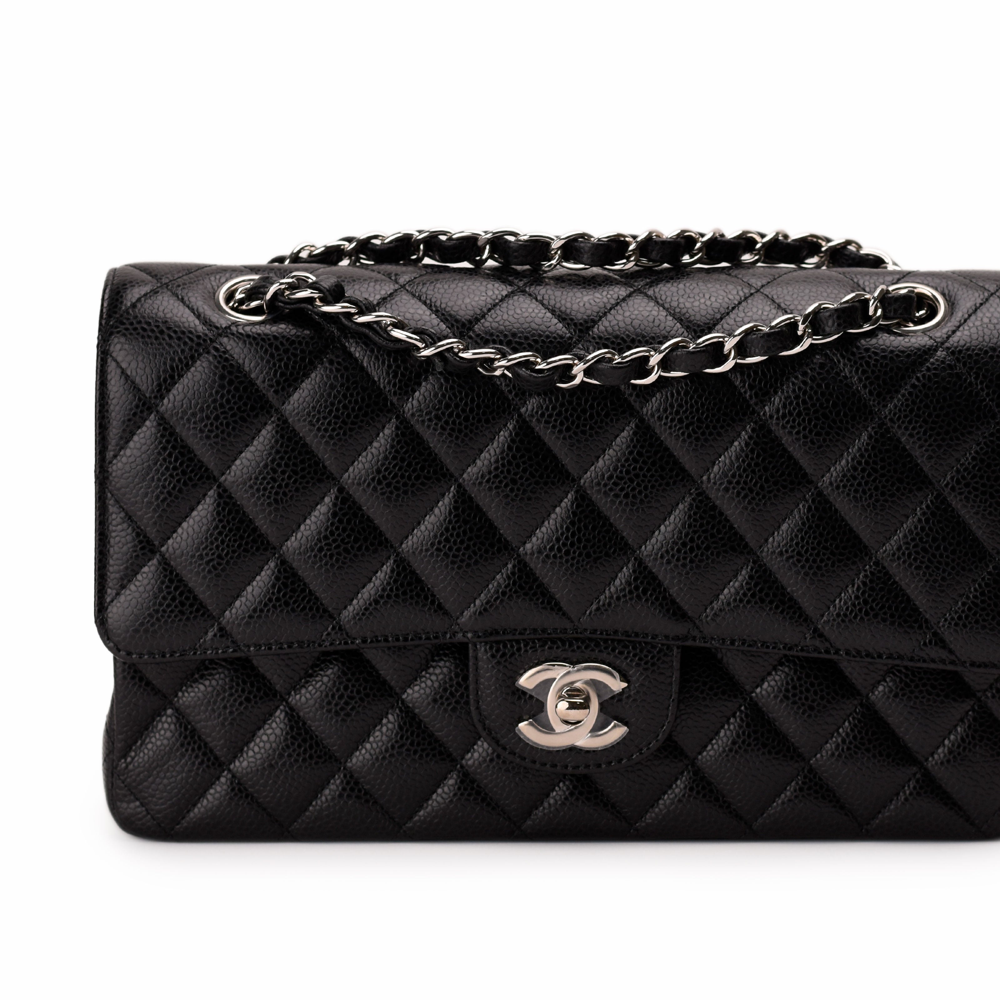 Chanel Timeless Medium Black Caviar SHW