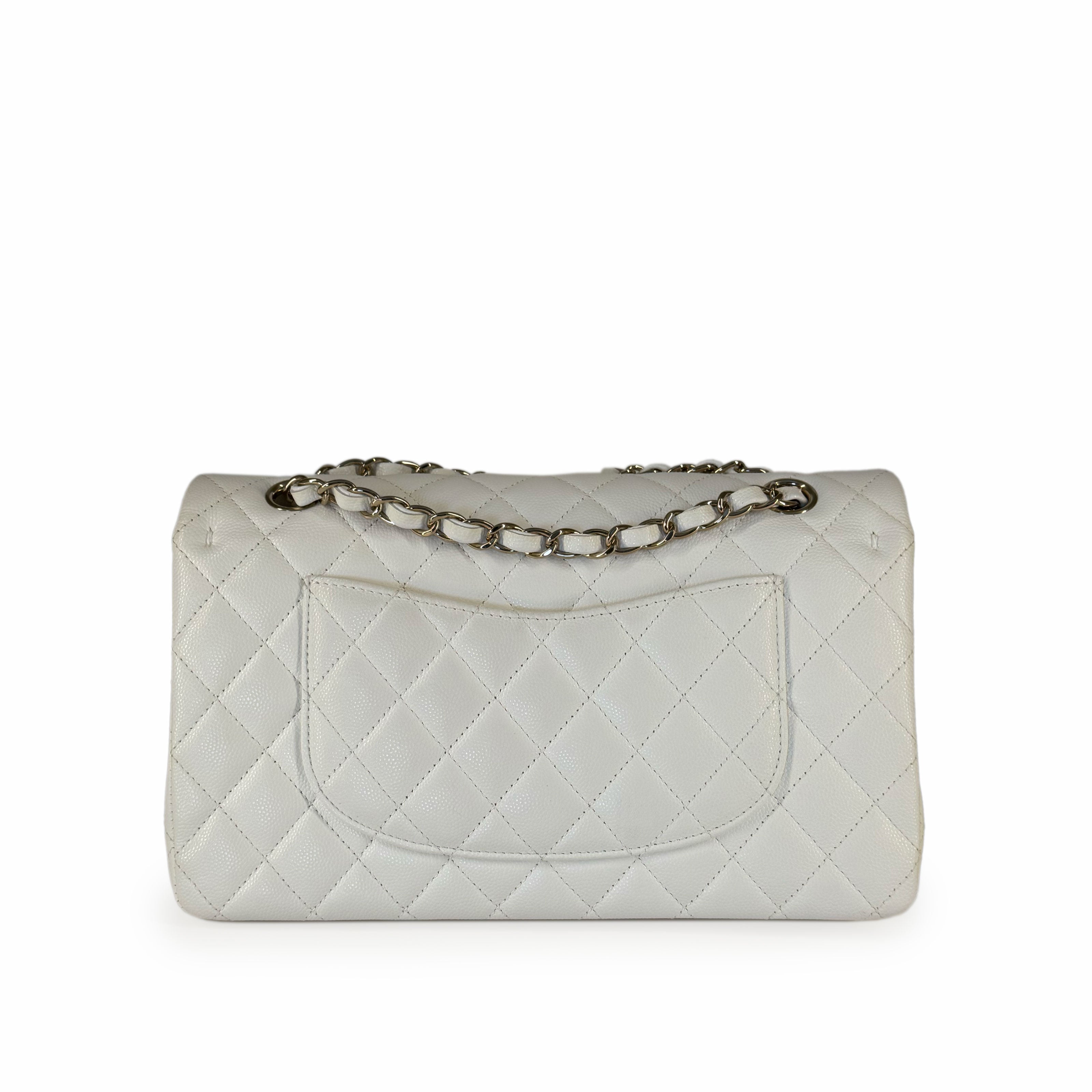 Chanel Timeless Medium White Caviar CHW