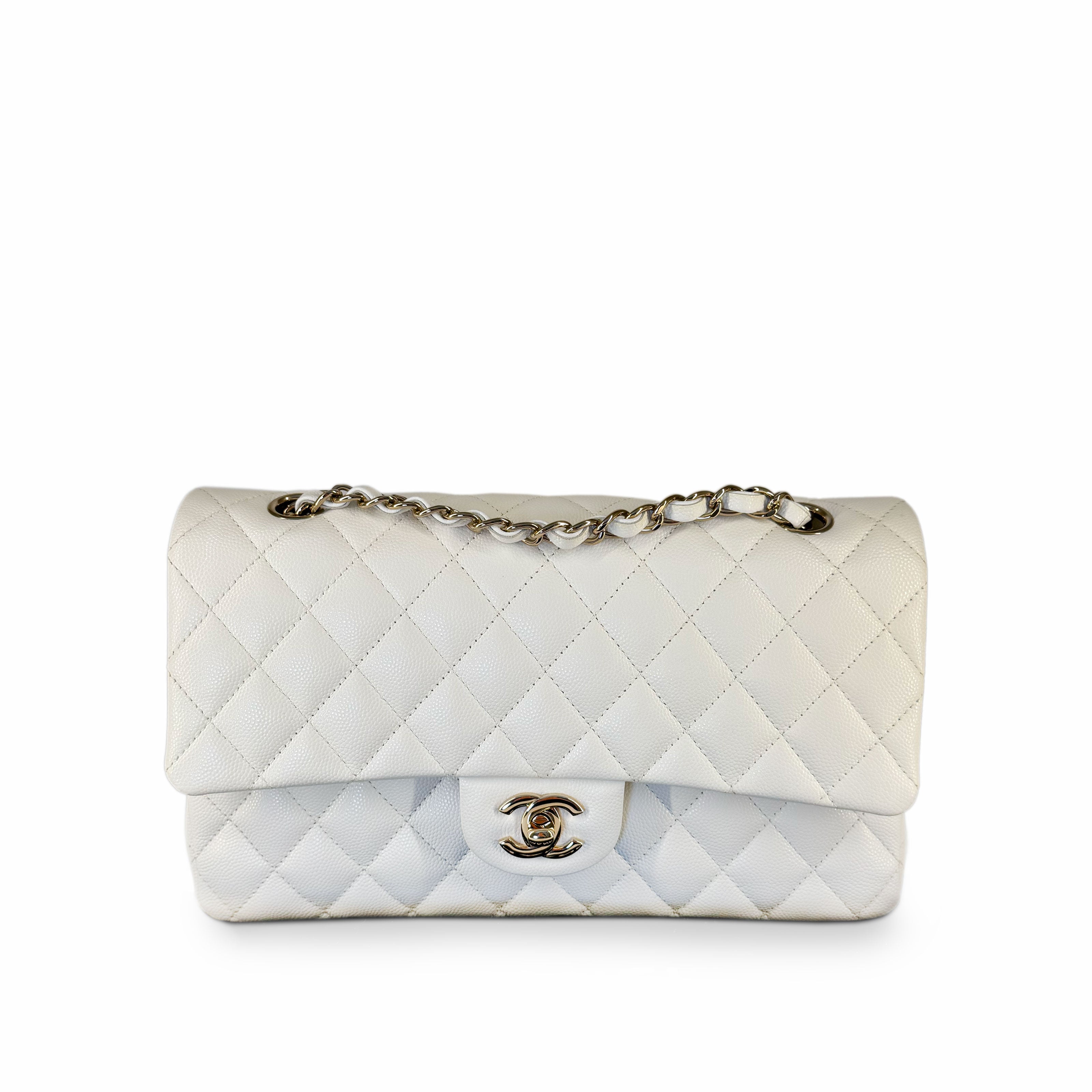 Chanel Timeless Medium White Caviar CHW