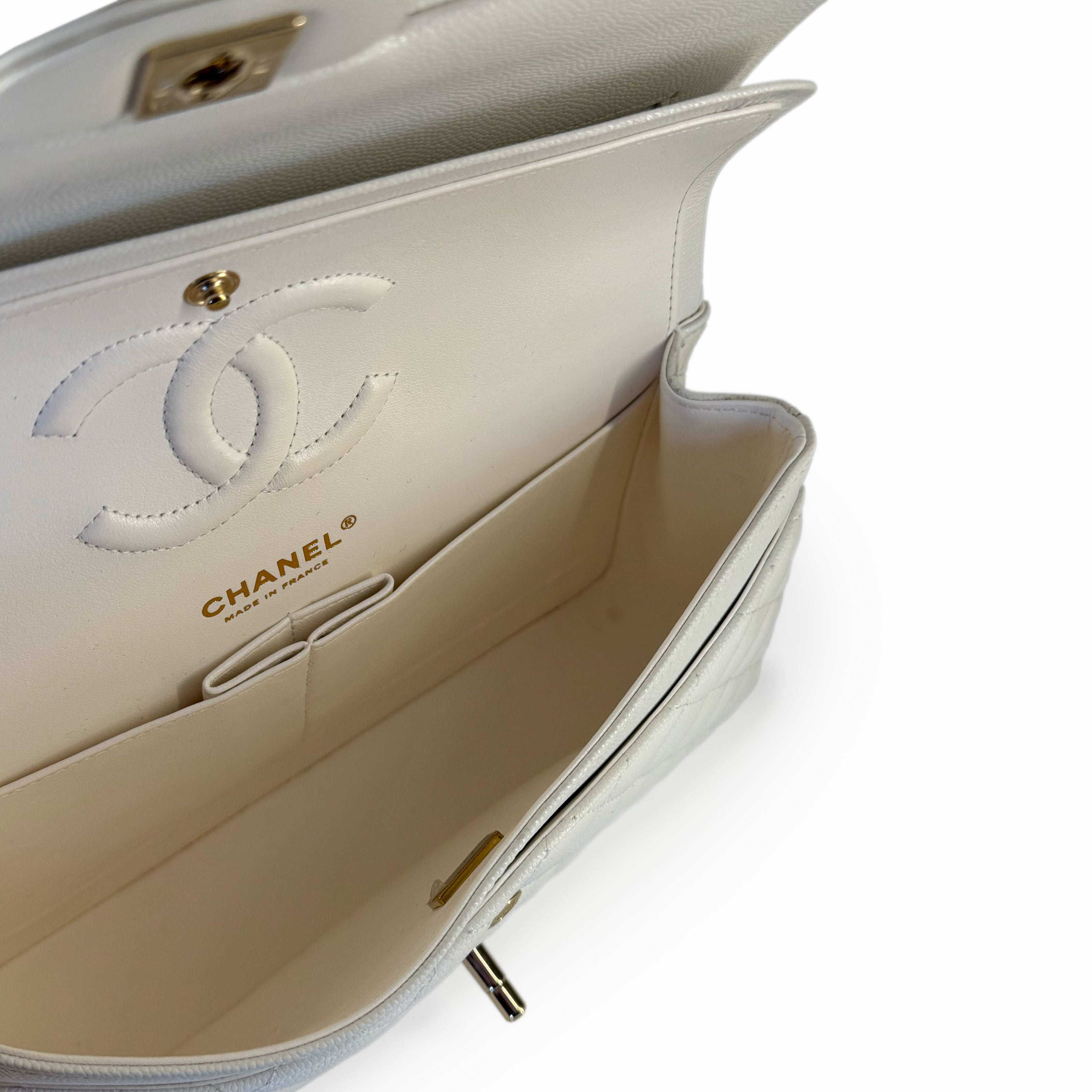 Chanel Timeless Medium White Caviar CHW