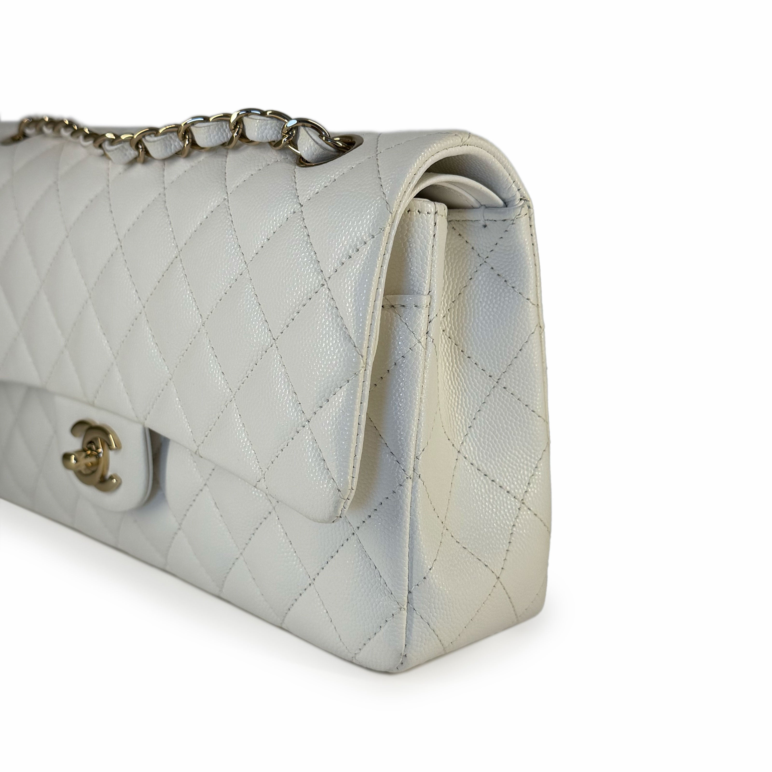 Chanel Timeless Medium White Caviar CHW