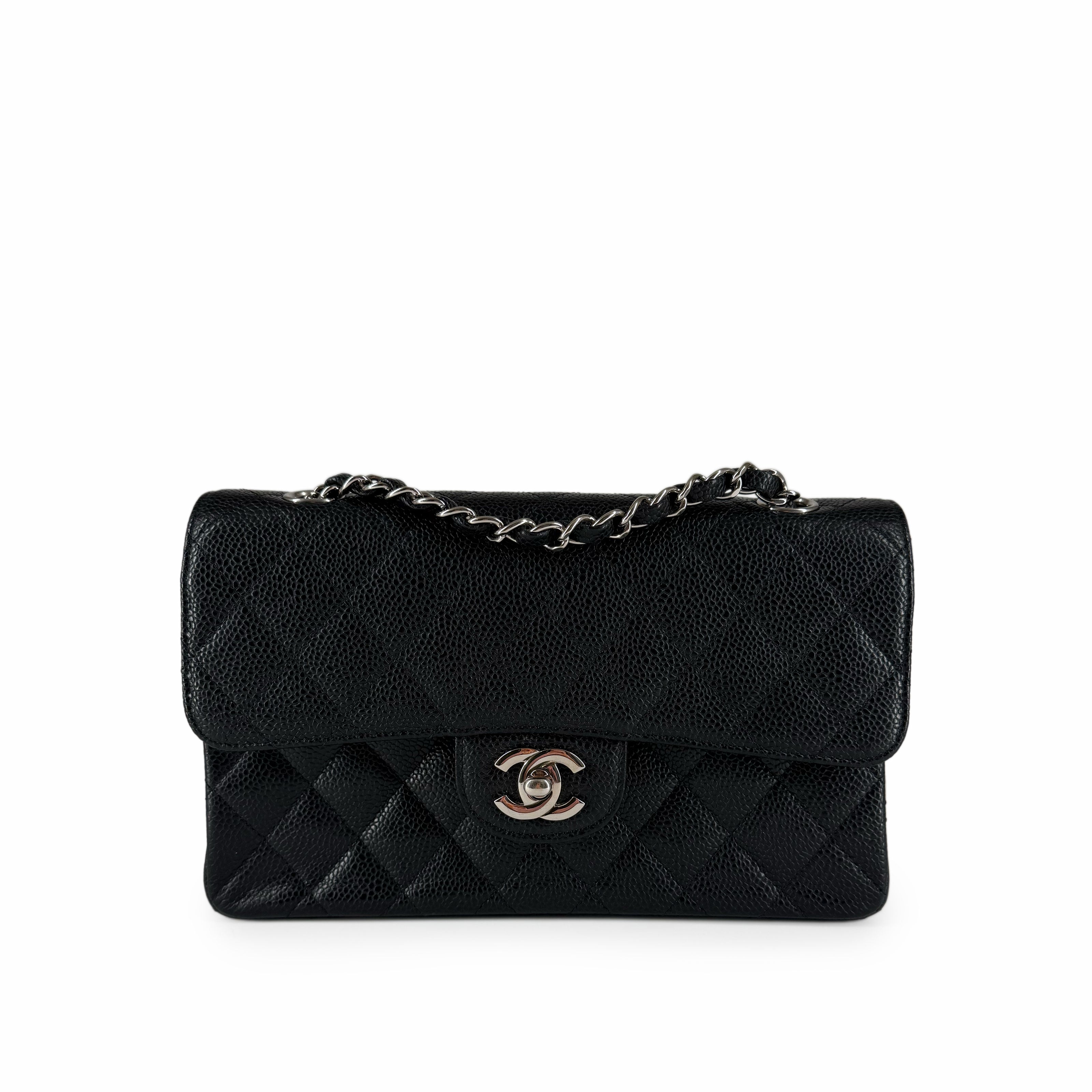 Chanel Timeless Small Black Caviar SHW