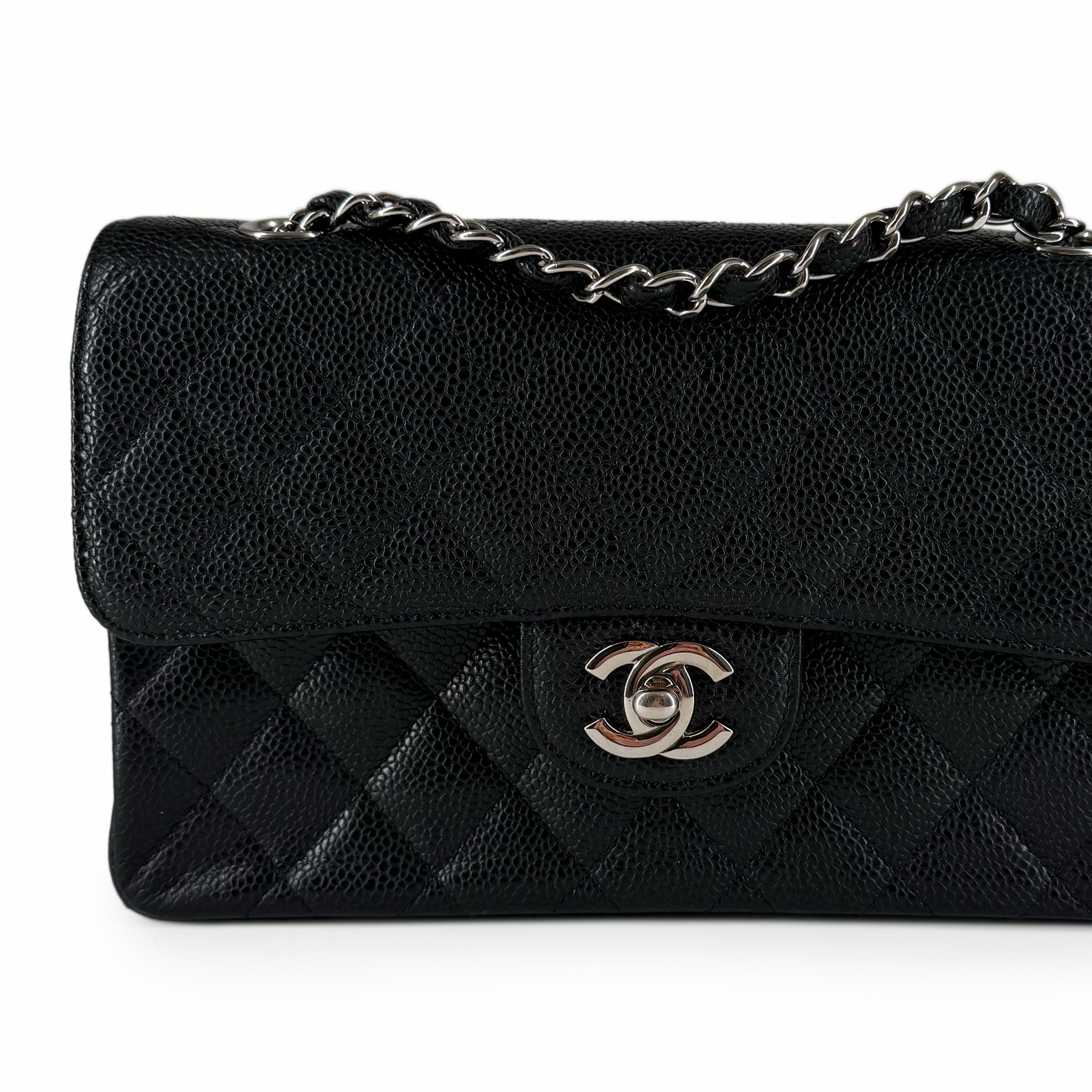 Chanel Timeless Small Black Caviar SHW