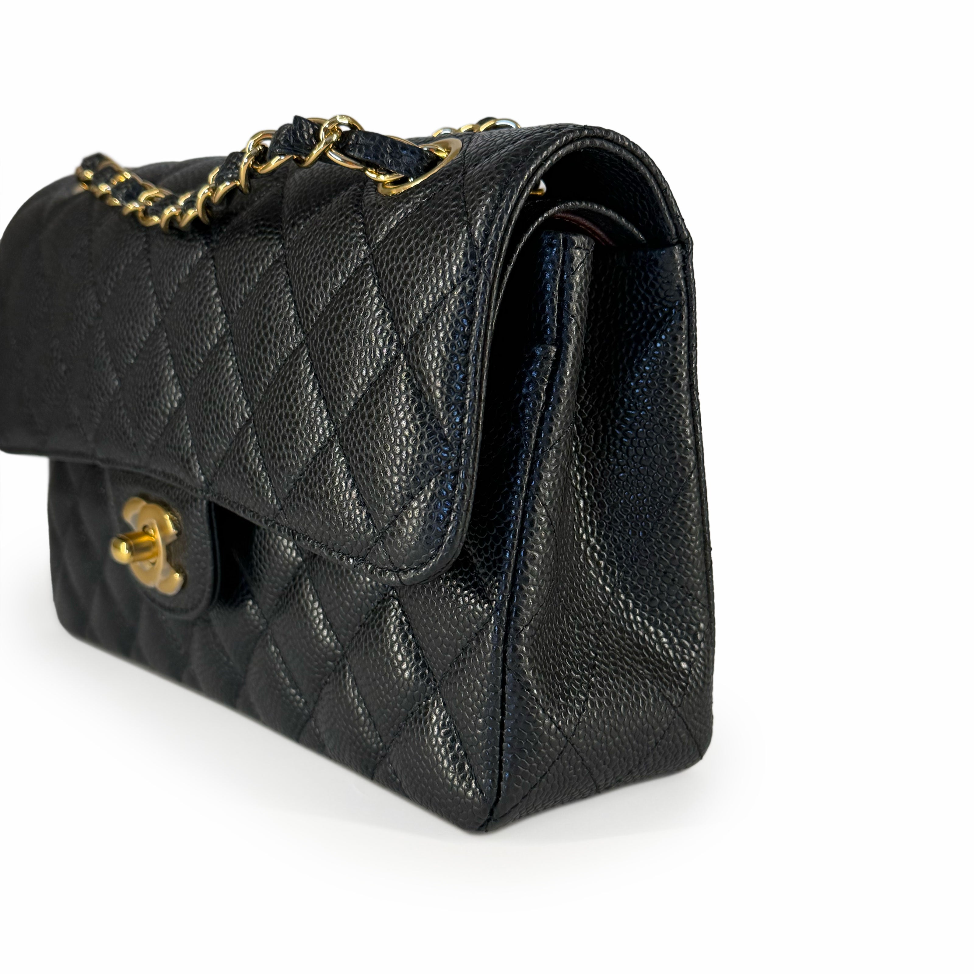 Chanel Timeless Small Black Caviar GHW