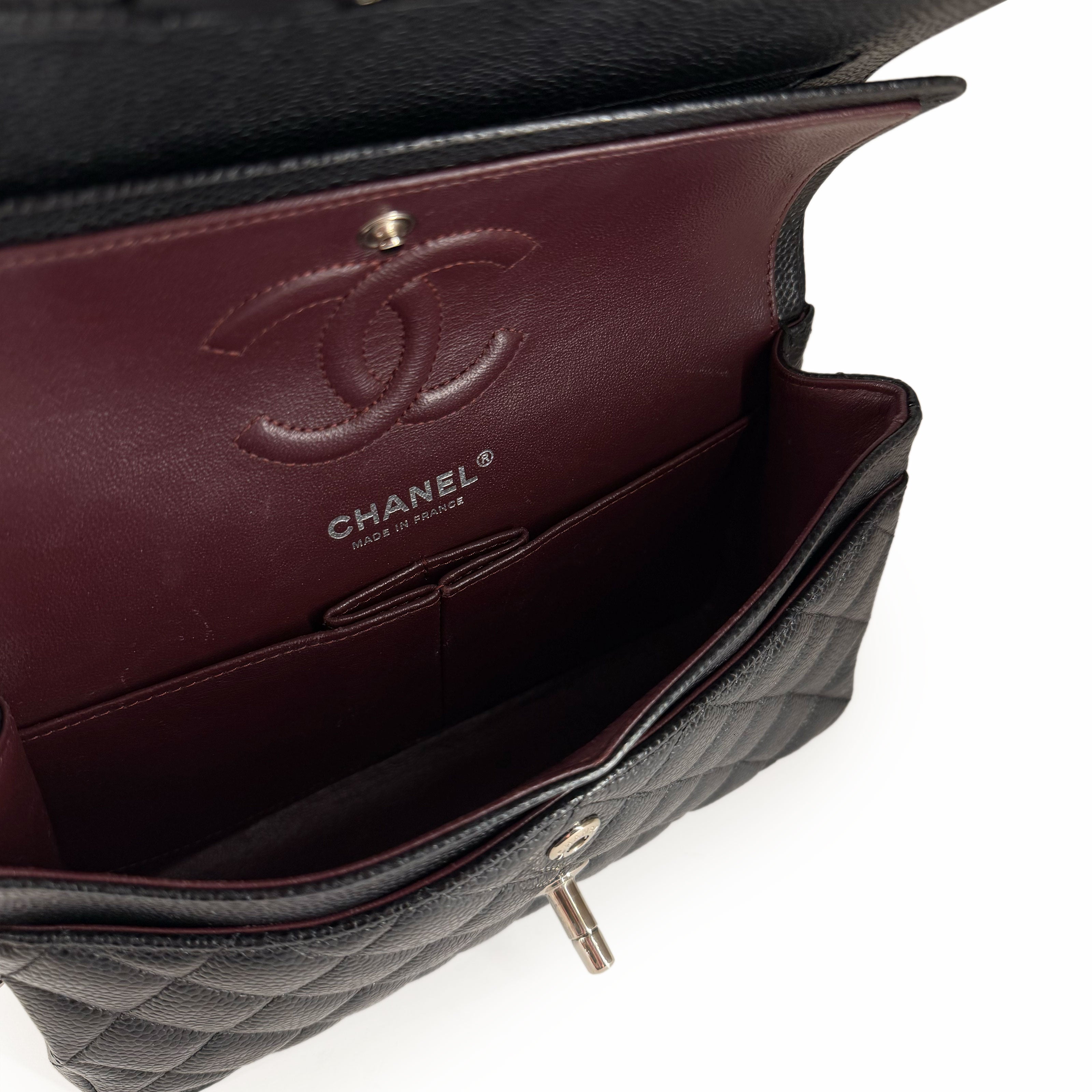 Chanel Timeless Small Black Caviar SHW