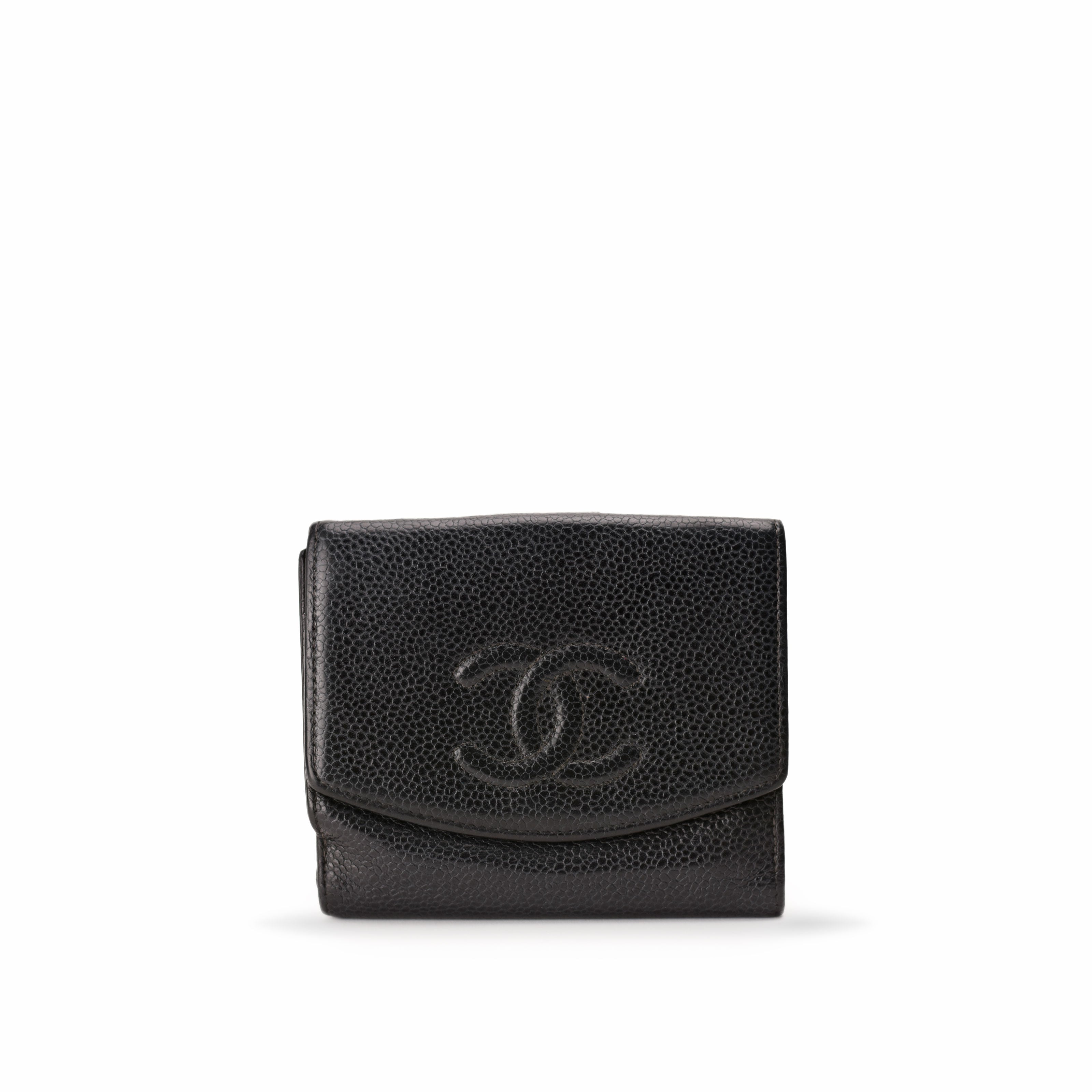 Chanel Caviar CC Logo Wallet Vintage