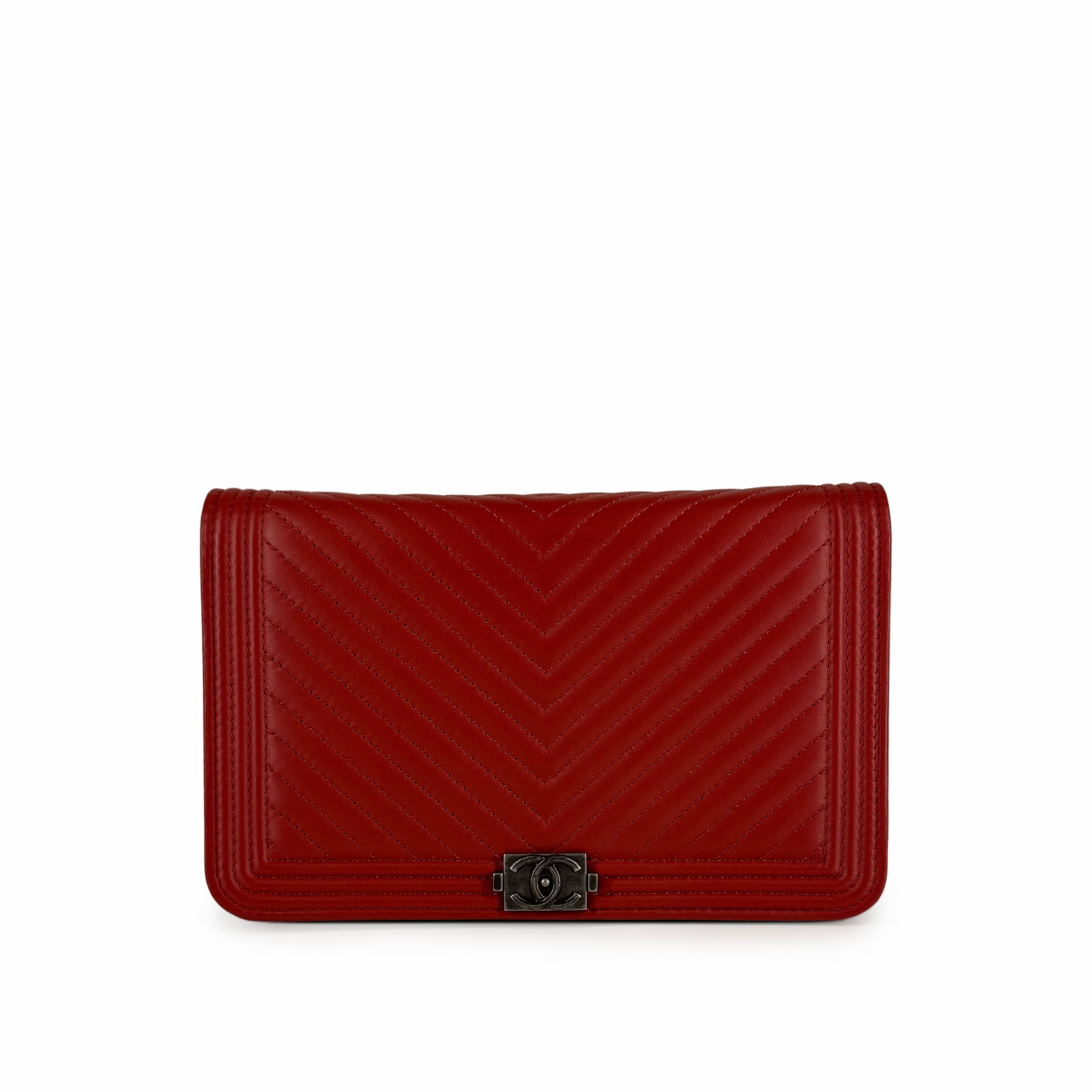 Chanel WOC Red Chevron RHW