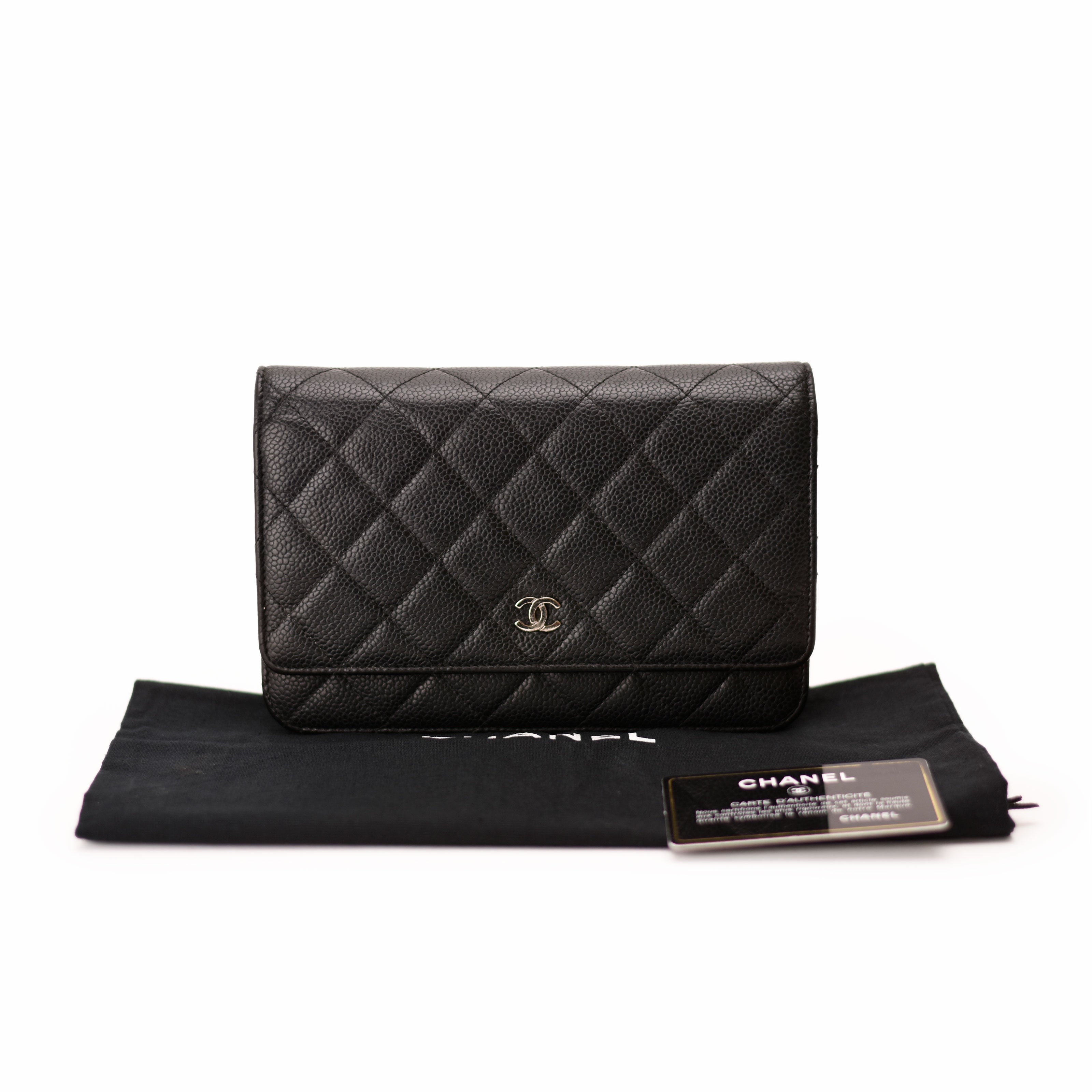 Chanel WOC Black Caviar SHW