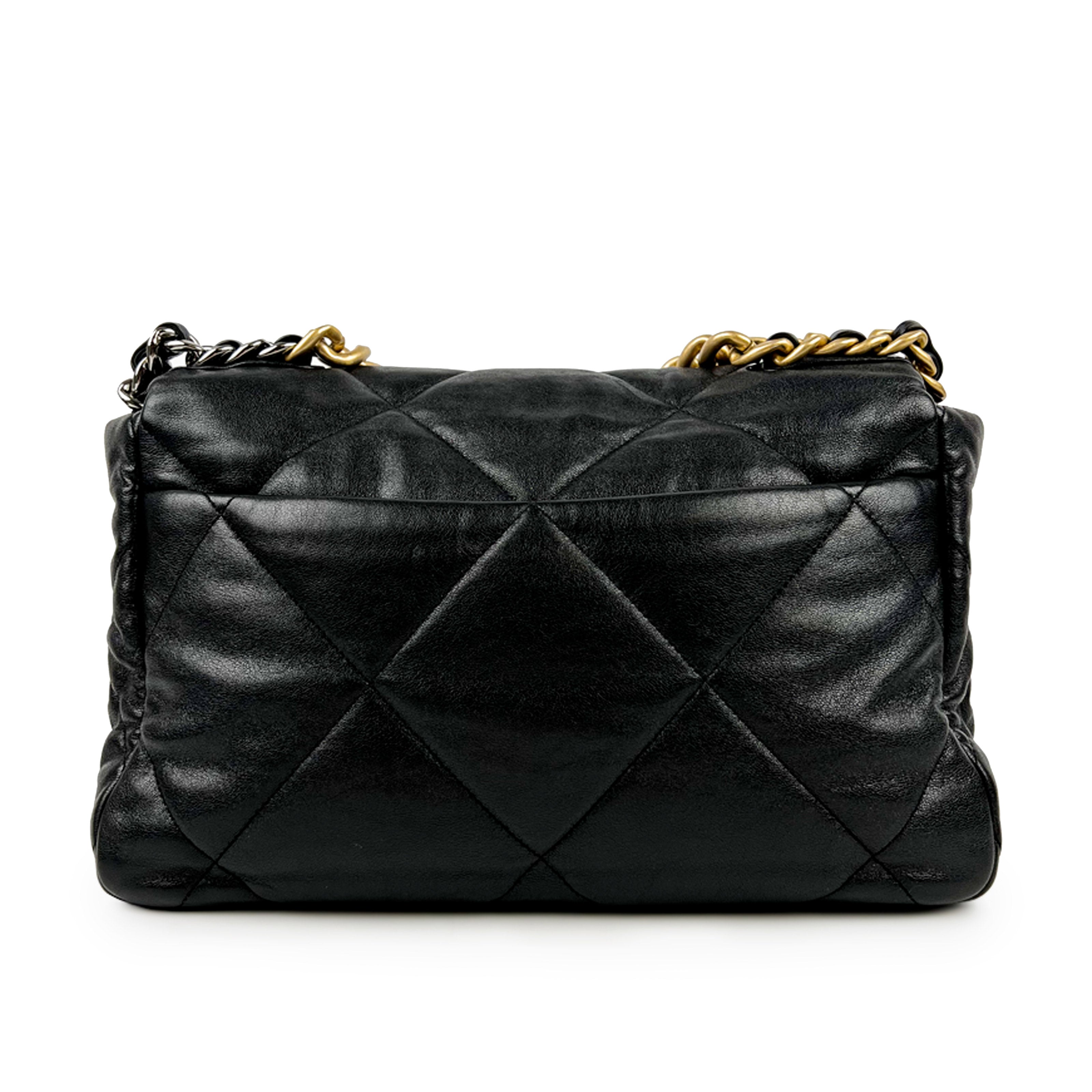 Chanel 19 Flap Bag Black Lambskin GHW