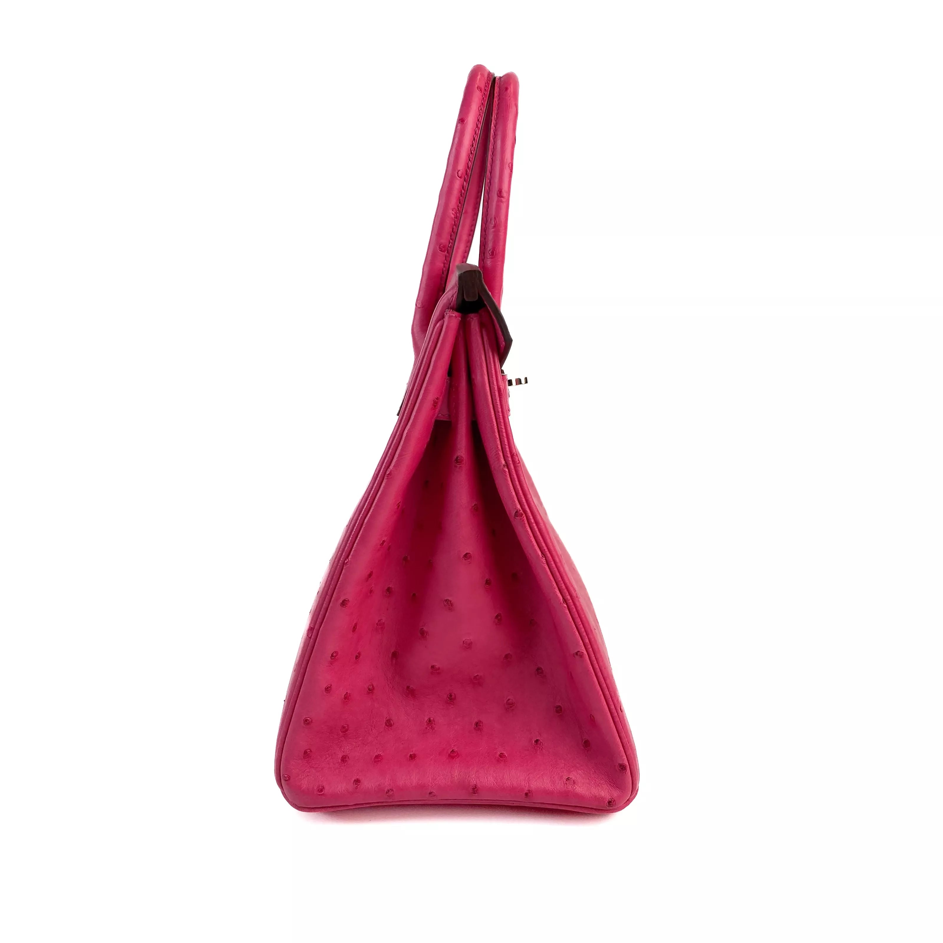 Hermes Birkin 30 Ostrich Fuchsia Pink PHW 5
