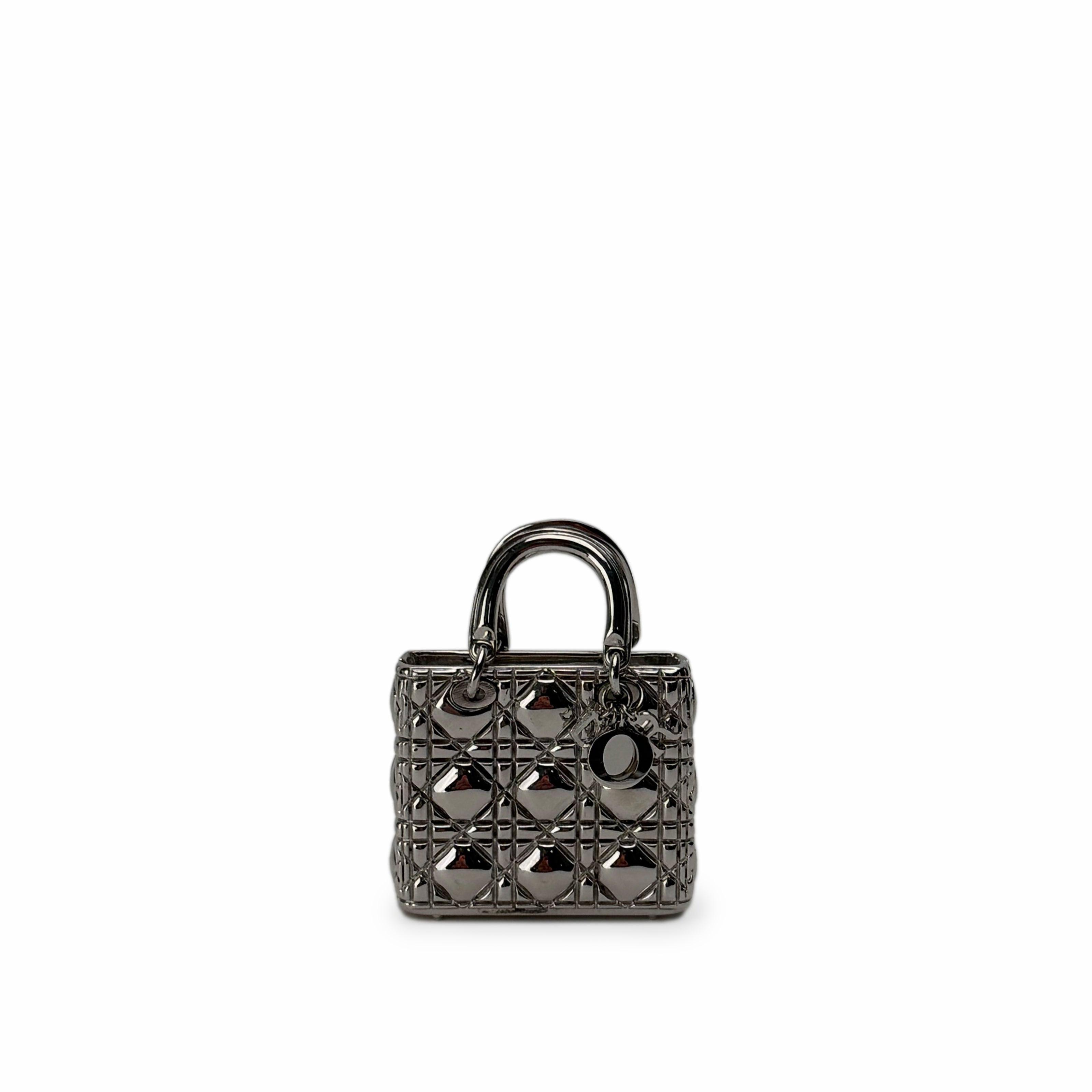 Dior Lady Dior Mirror Pill Case Silver