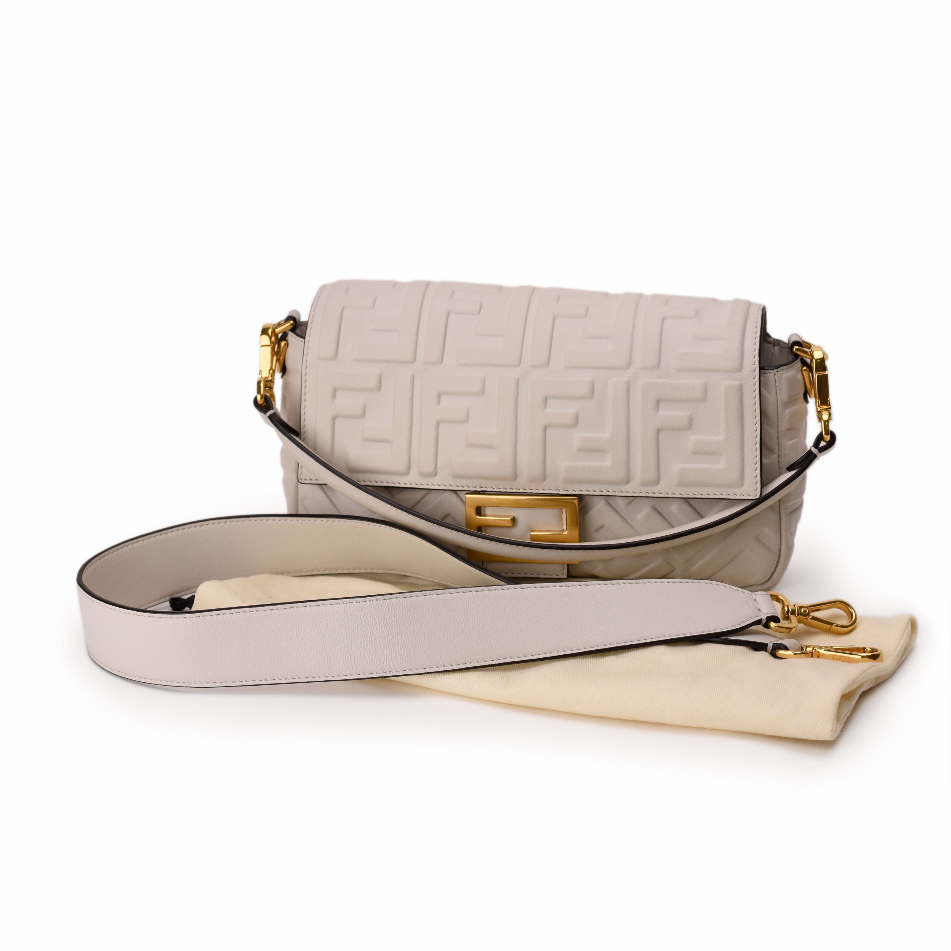 Fendi Baguette Bag White