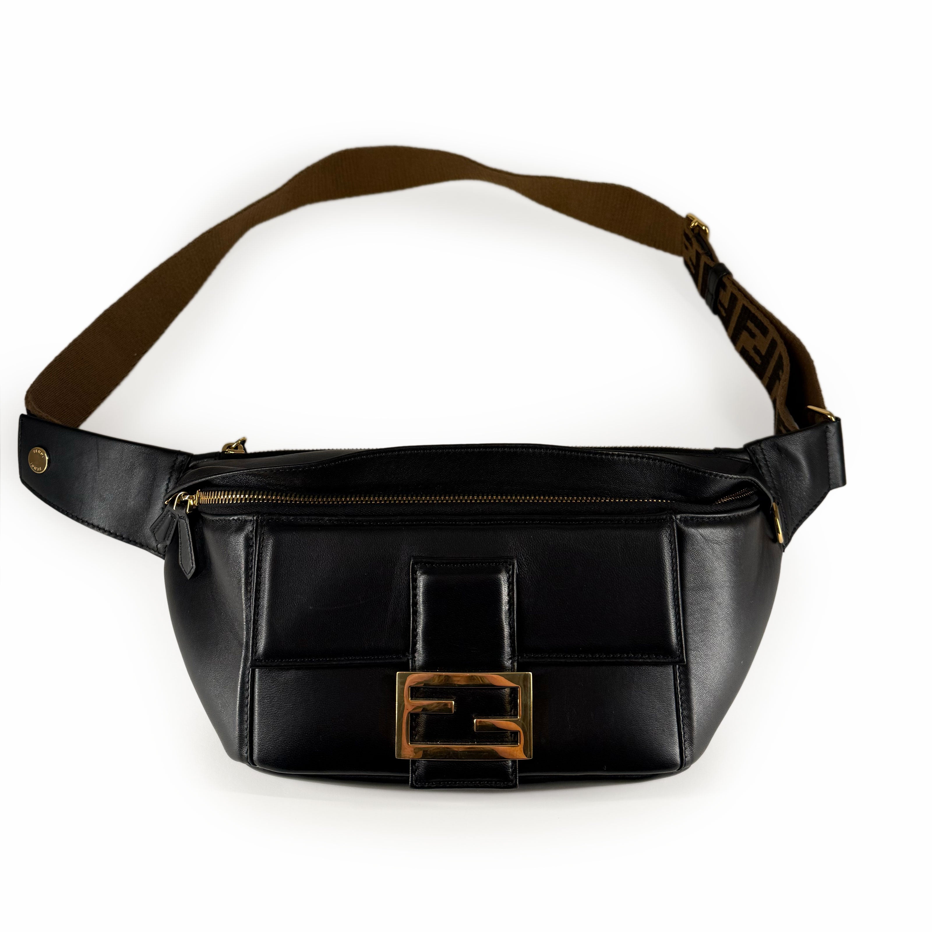 Fendi Nappa Apolo Baguette Bumbag Black