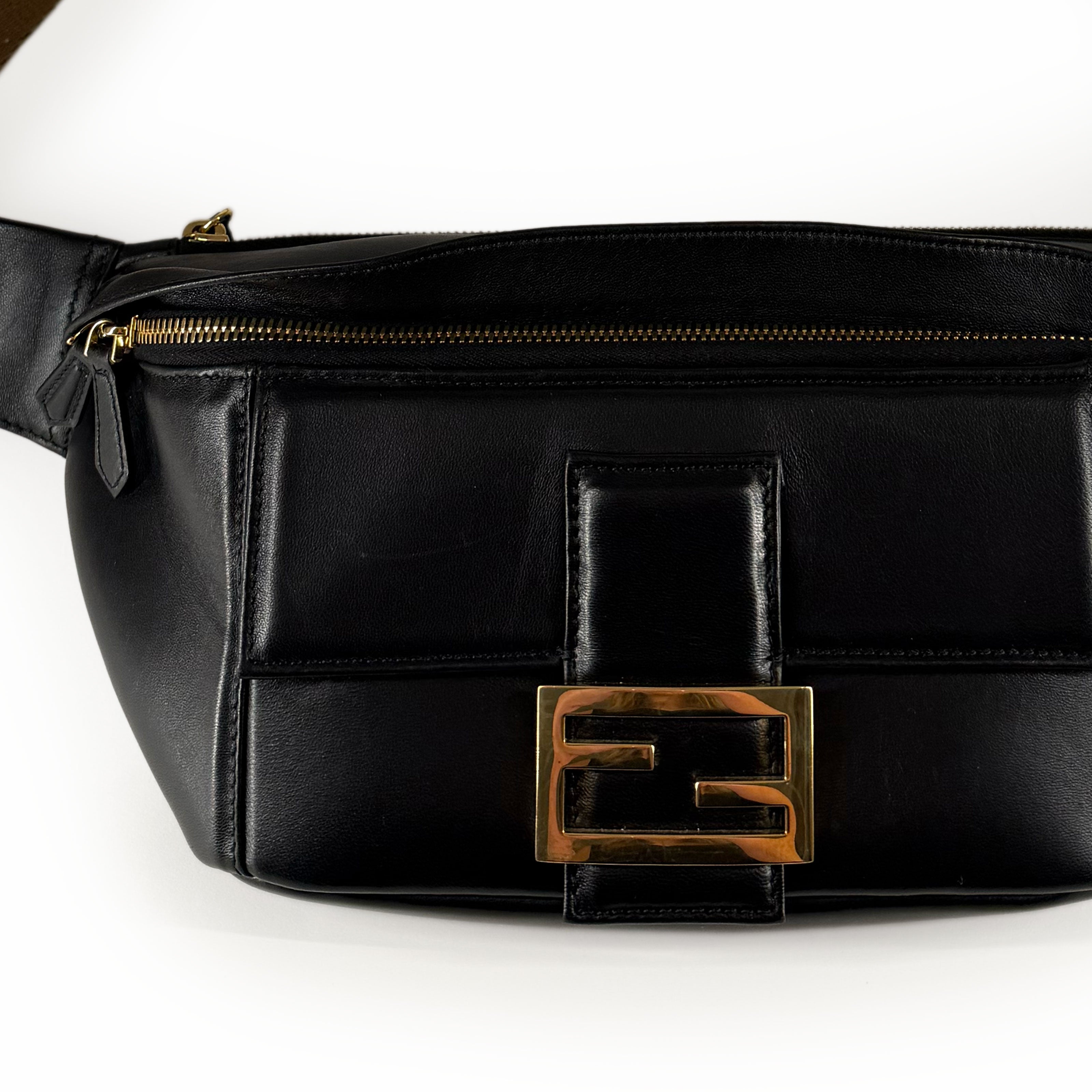 Fendi Nappa Apolo Baguette Bumbag Black
