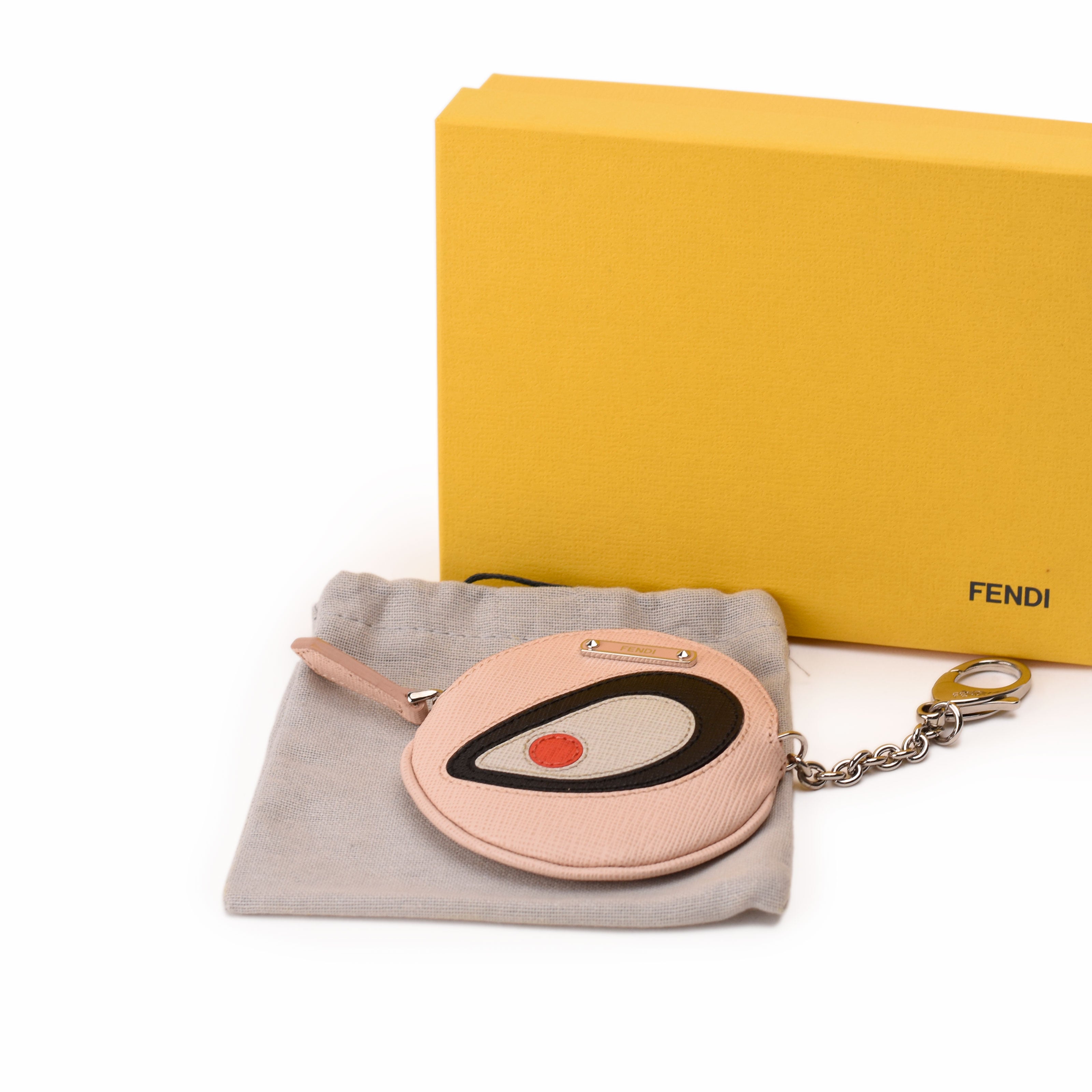 Fendi Monster Eye Round Coin Purse Charm