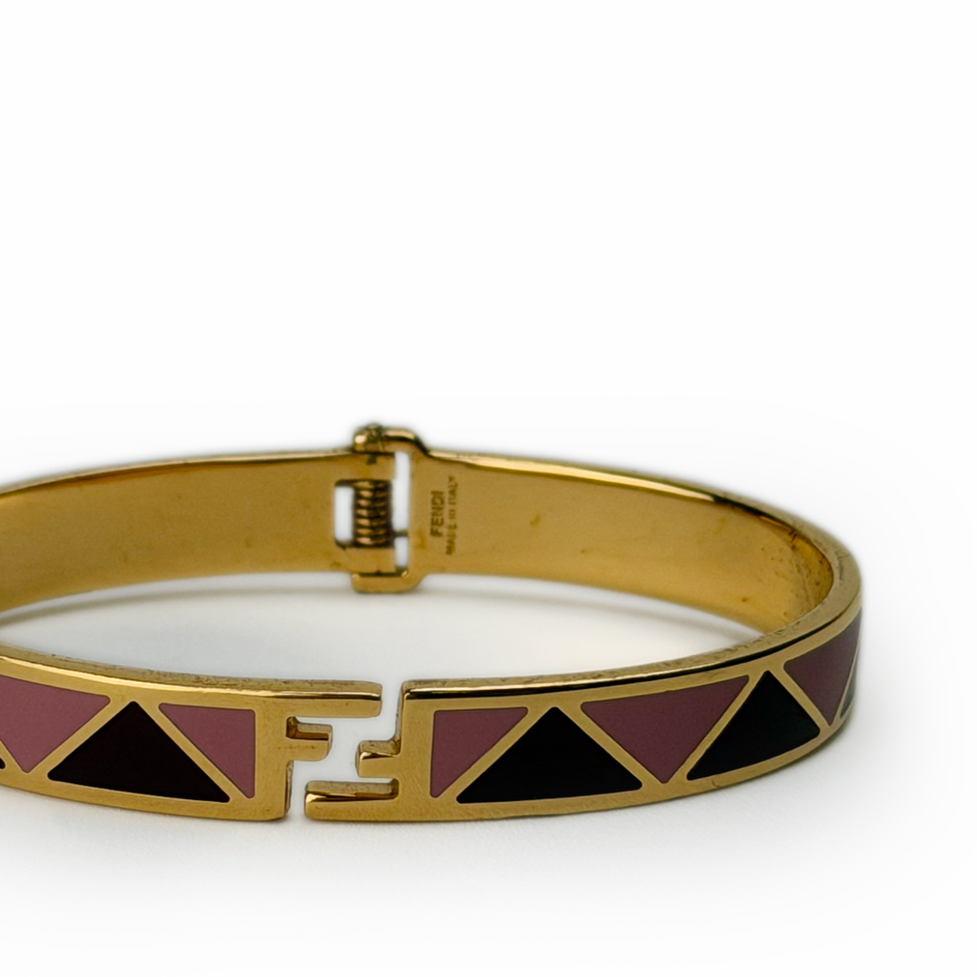 Fendi Geometric-pattern Enamel Bracelet