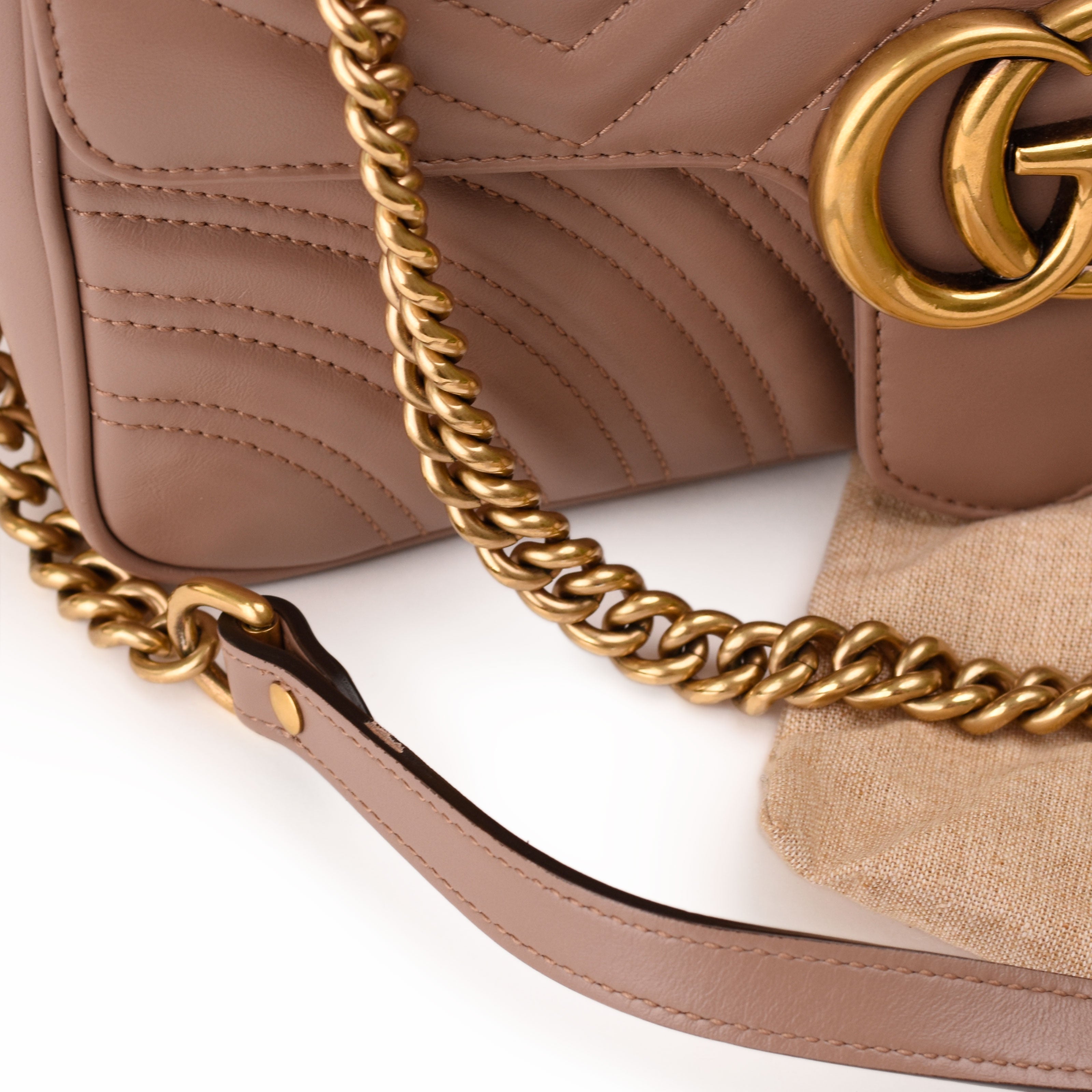 Gucci GG Marmont Medium Shoulder Bag Antique Rose