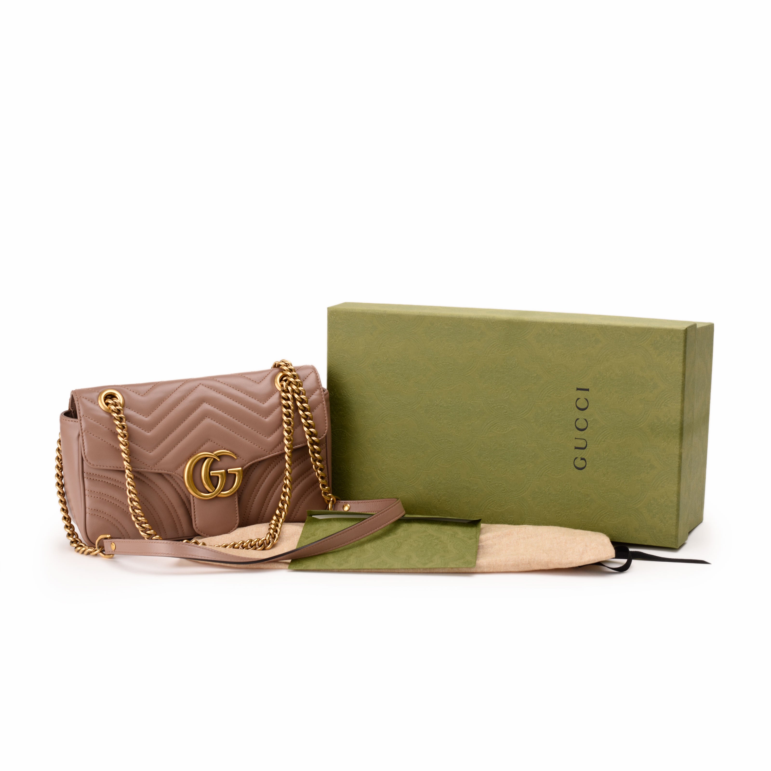 Gucci GG Marmont Medium Shoulder Bag Antique Rose